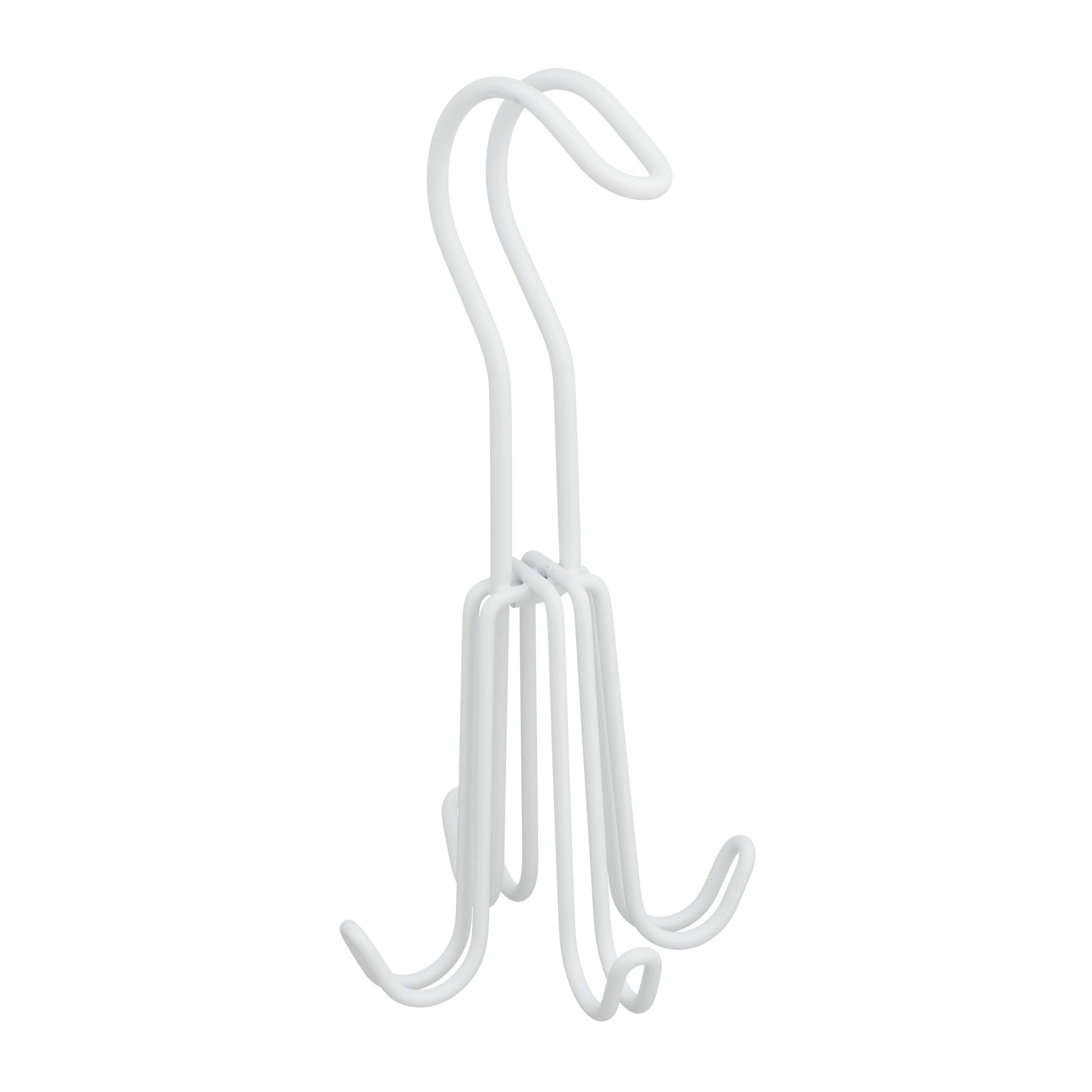 relaxdays-g-rtelhalter-wei-f-r-kleiderschrank-metall-mit-4-haken-18-x-9-x-9-cm image 1