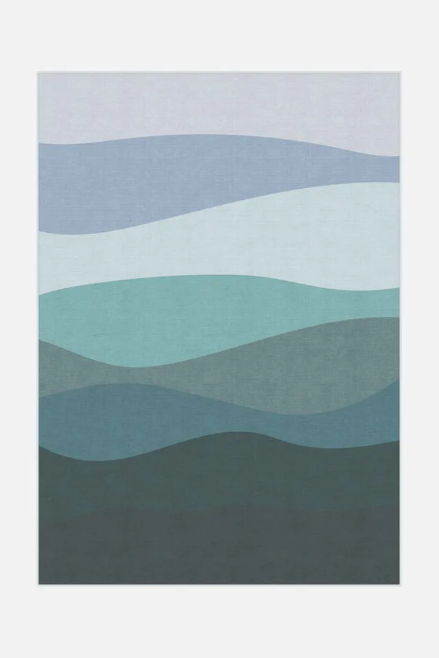 teppana-ozean-saphir-teppich-waschbarer-blau-gr-n-teppich image 1