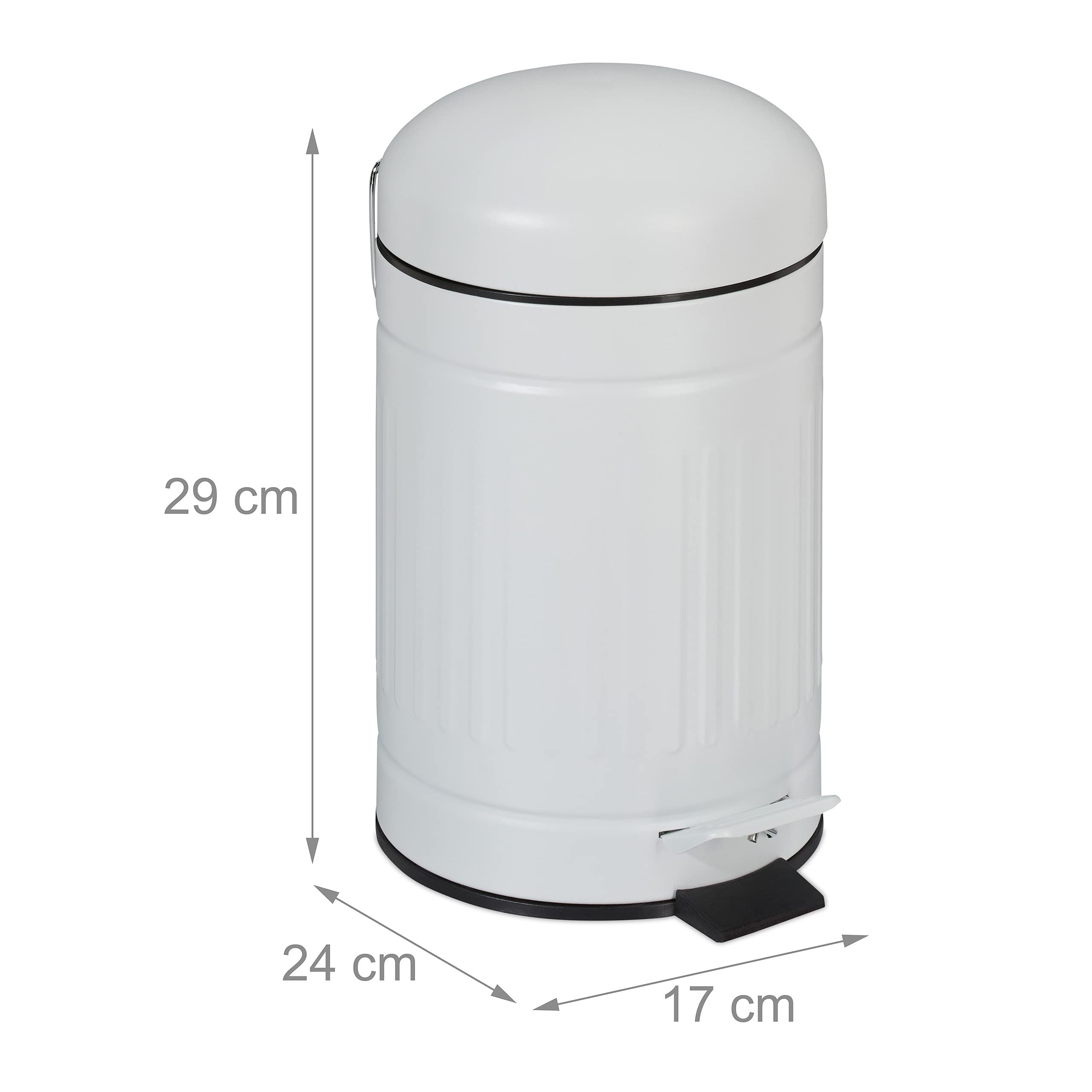 relaxdays-kosmetikeimer-3-liter-treteimer-metall-wei image 4