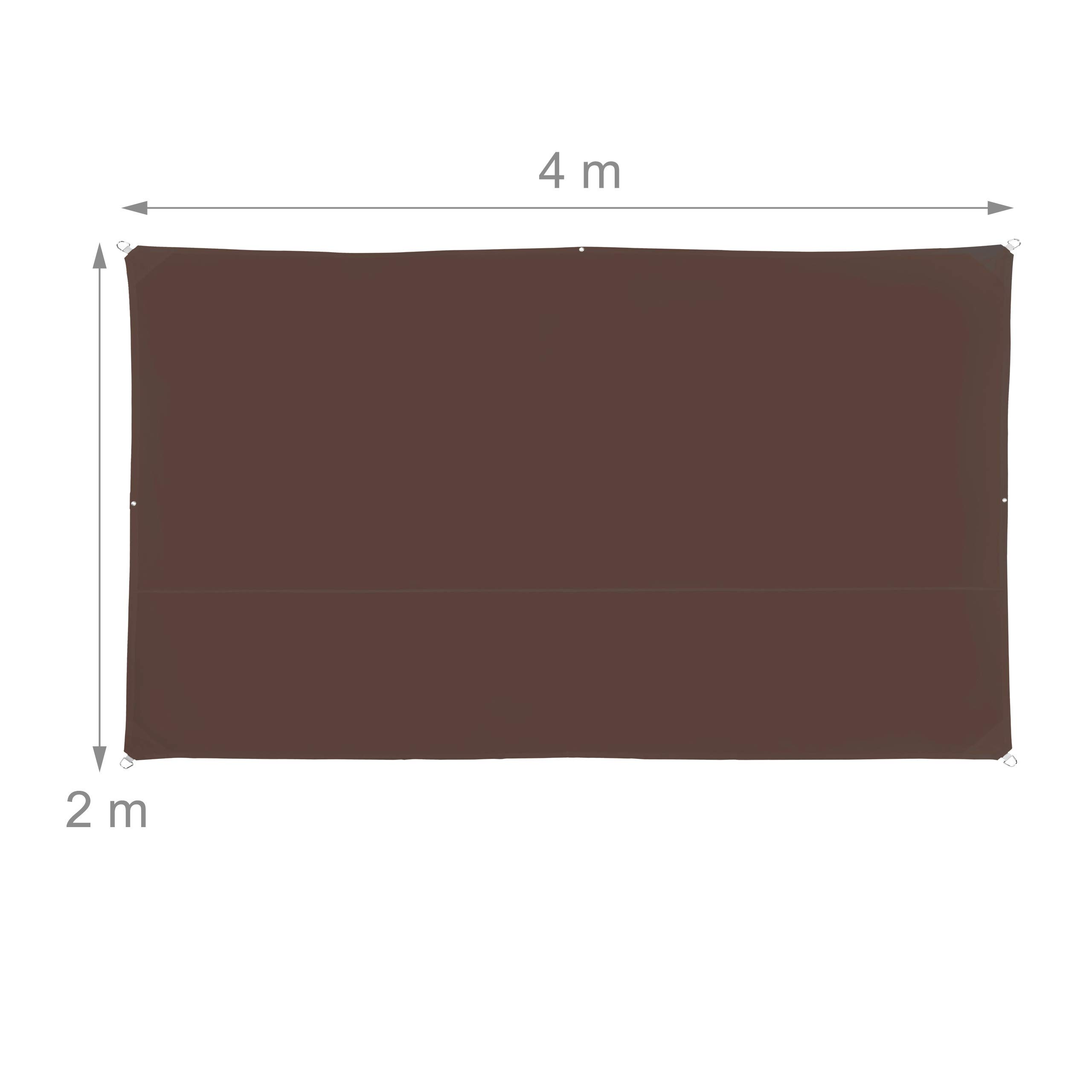 relaxdays-sonnensegel-rechteckig-2x4-m-polyester-braun-wasserabweisend image 4