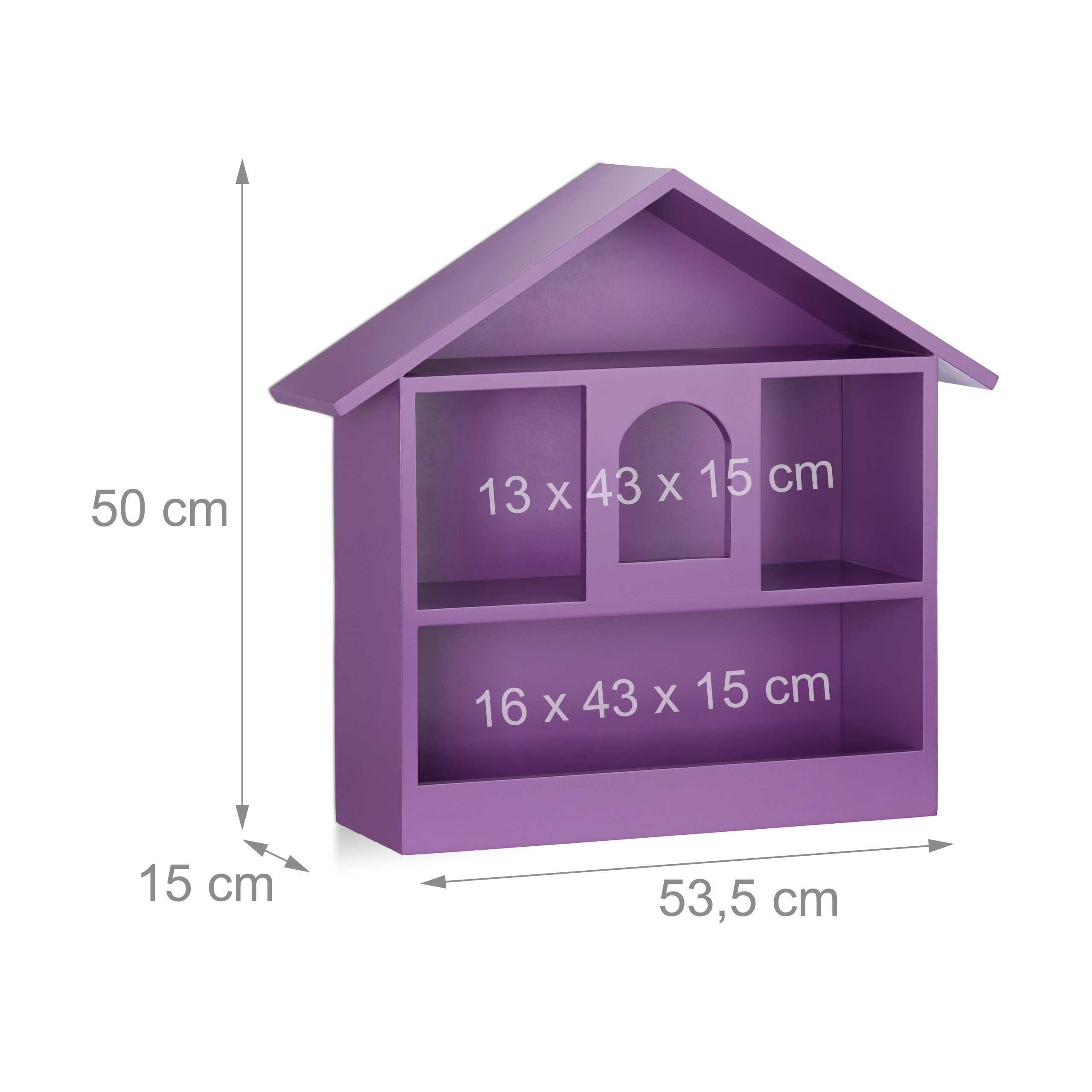 relaxdays-wandregal-hausform-3-f-cher-50-x-53-x-15-cm-violett image 3