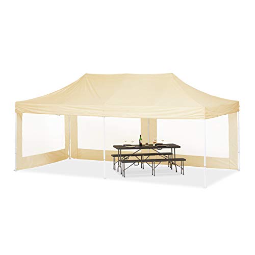 relaxdays-faltpavillon-3x6m-partyzelt-mit-2-seitenw-nden-champagner image 5