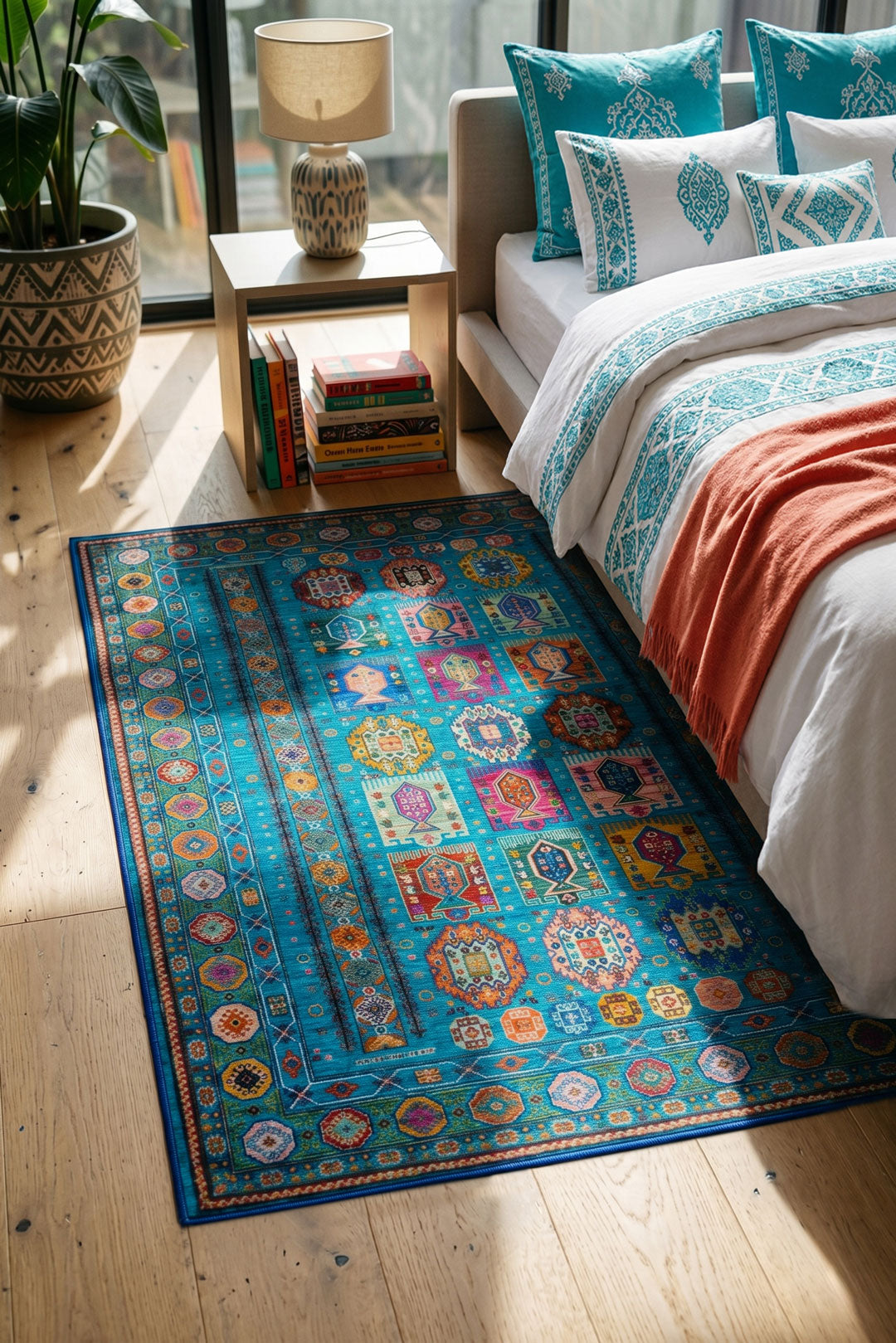 teppana-soraya-labra-teppich-waschbarer-indoor-teppich-blau-marokkanisch-bestsel image 5