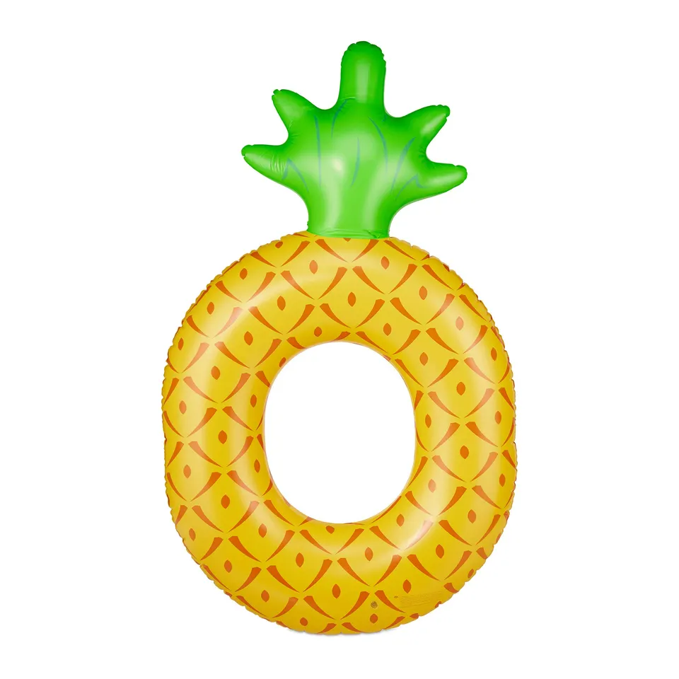 relaxdays-ananas-schwimmring-aufblasbar-166-cm-orange image 1