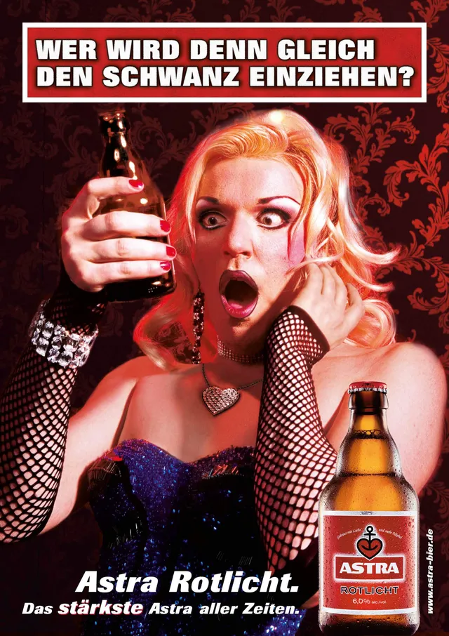 astra-bier-werbeplakat-din-a1-wer-wird-denn-gleich-den-schwanz-einziehen-kultpos image 1
