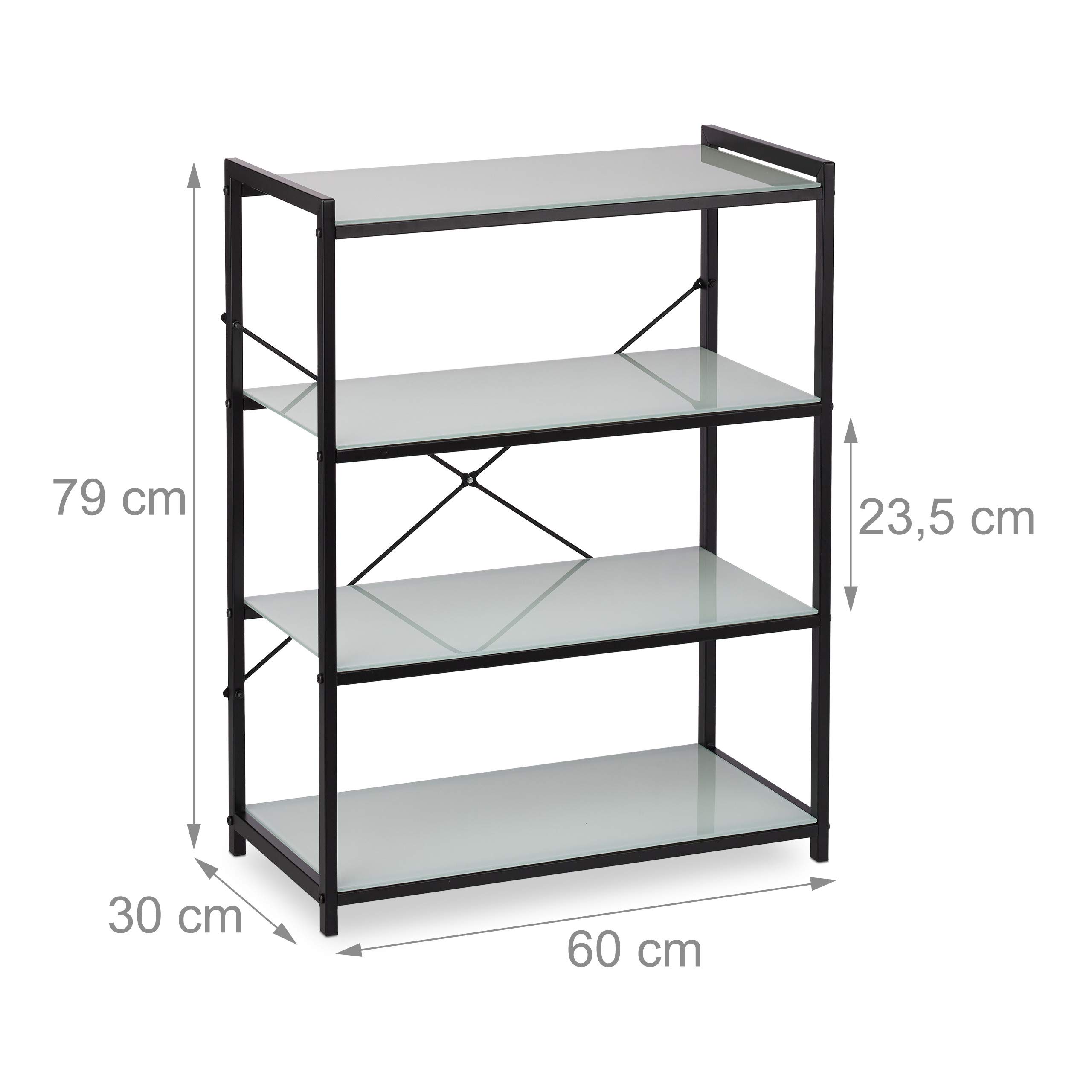 relaxdays-standregal-metall-glas-4-f-cher-79x60x30-cm-schwarz image 3