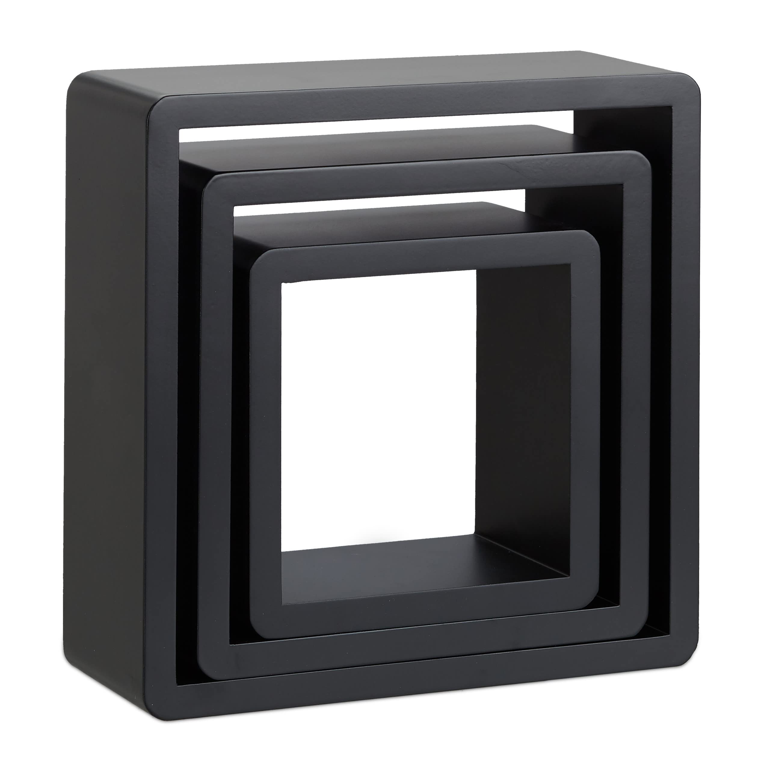 relaxdays-wandregal-cube-3er-set-quadratisch-schwarz-mdf image 7