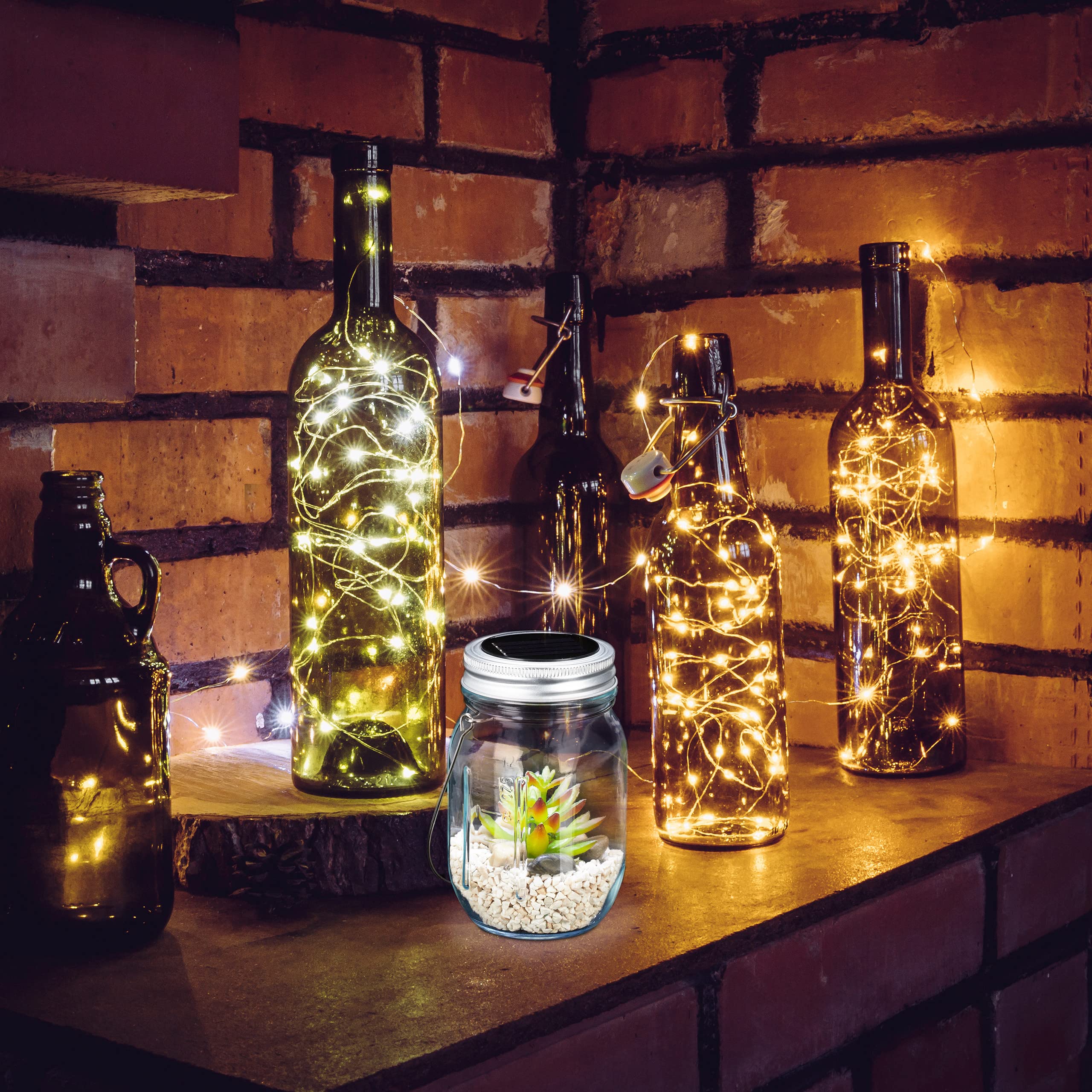 relaxdays-solarlampe-glas-2er-set-4-leds-kaltwei-transparent image 3