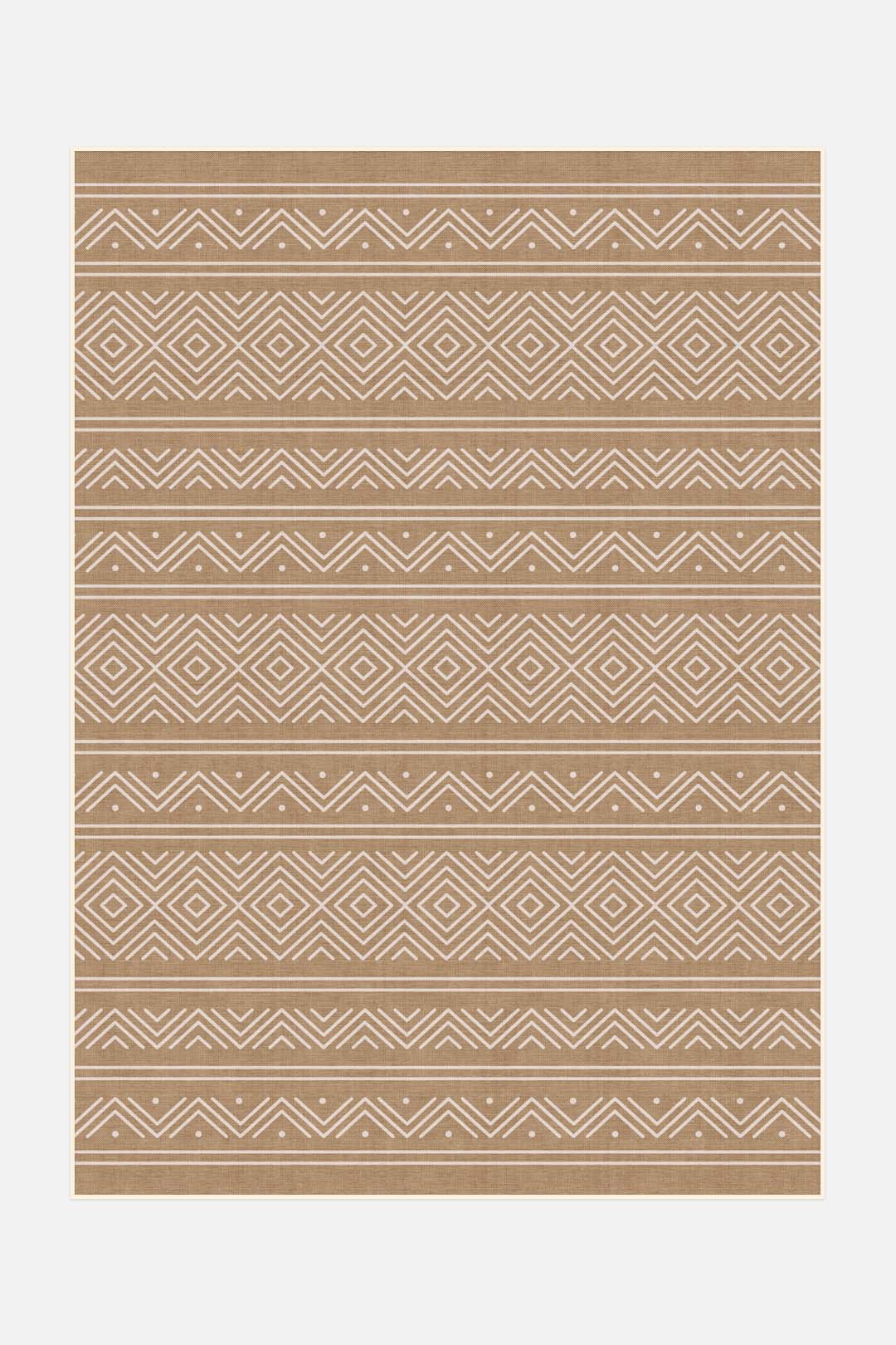 teppana-outdoor-aztek-haselnuss-teppich-waschbarer-outdoor-teppich image 1