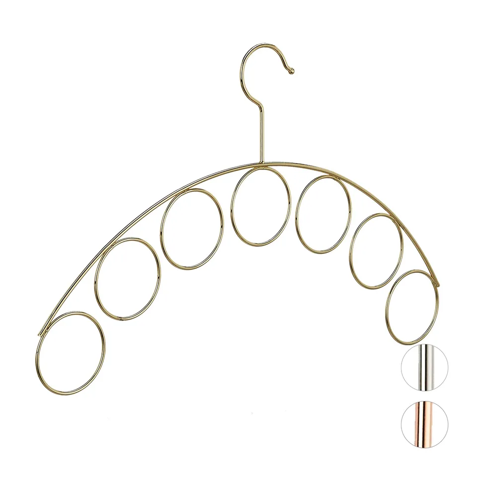 relaxdays-kleiderb-gel-schalhalter-gold-metallb-gel-40-5-cm-mit-7-ringen-3-mm-d- image 1