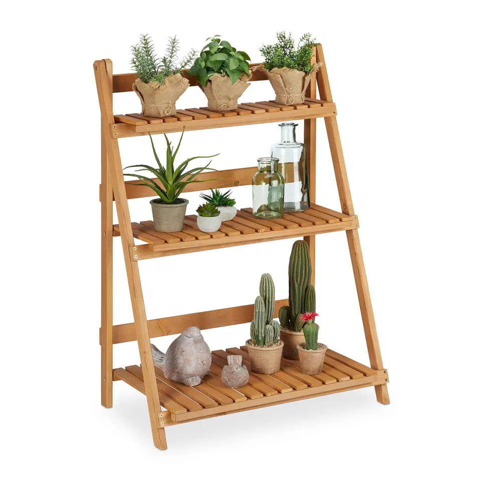 relaxdays-blumentreppe-holz-klappbar-3-ebenen-95x70x40-cm-braun image 1