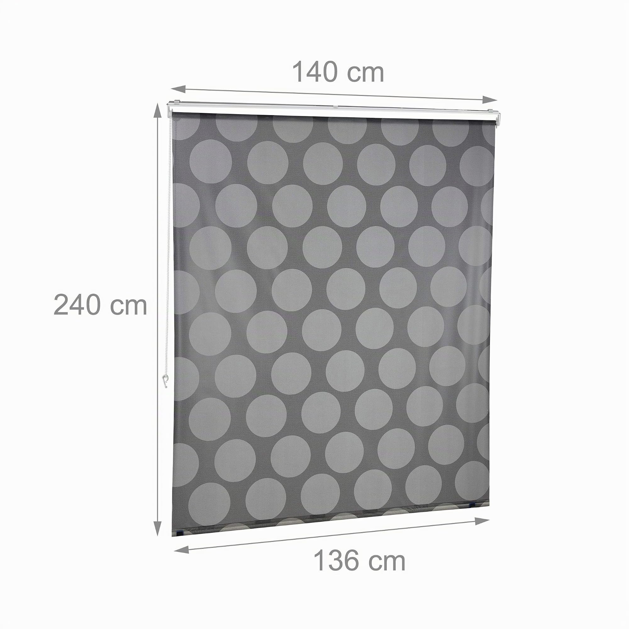 relaxdays-duschrollo-140-x-240-cm-seilzug-wasserabweisend-grau-punkte image 4