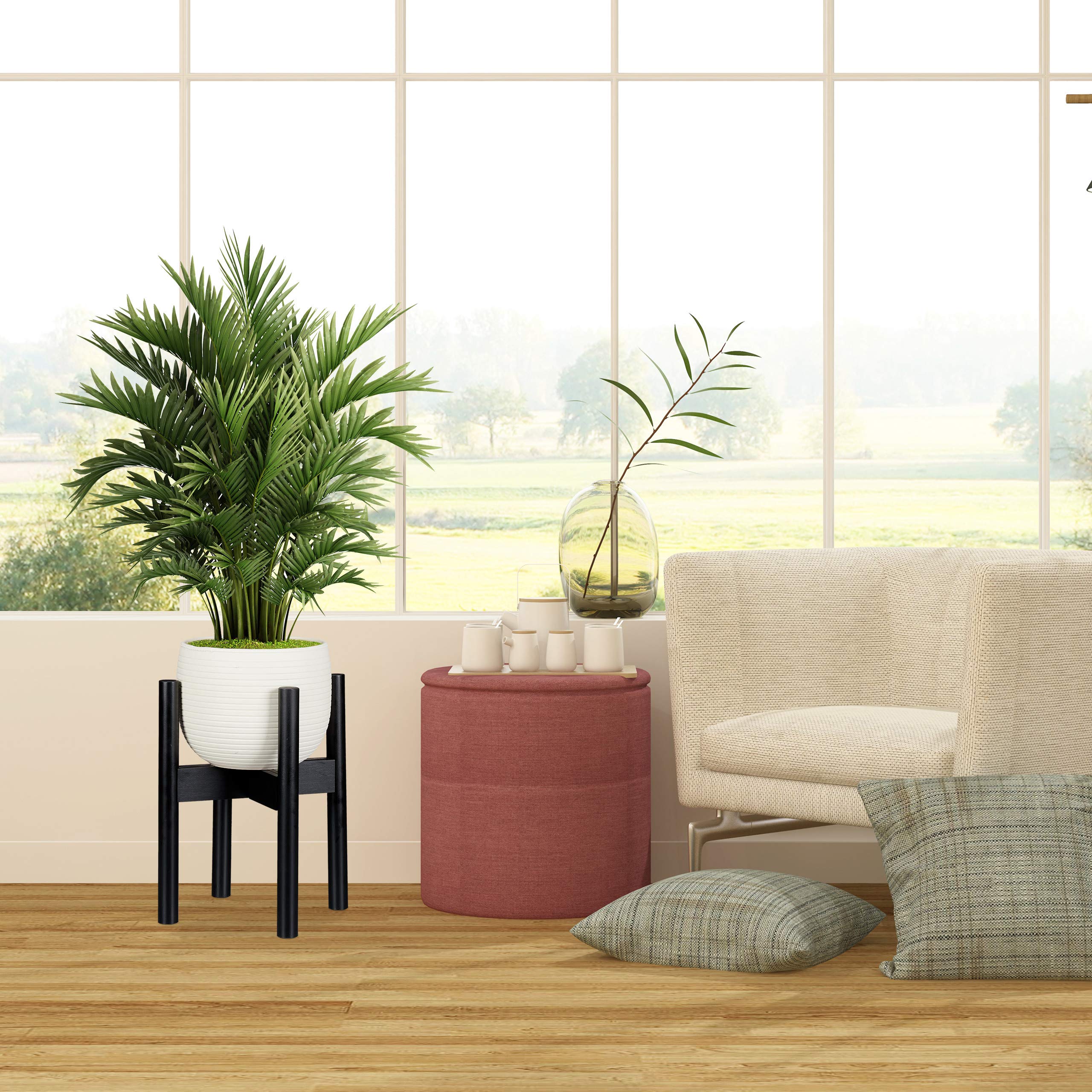 relaxdays-blumenst-nder-bambus-verstellbar-schwarz-h-35-5-cm image 2