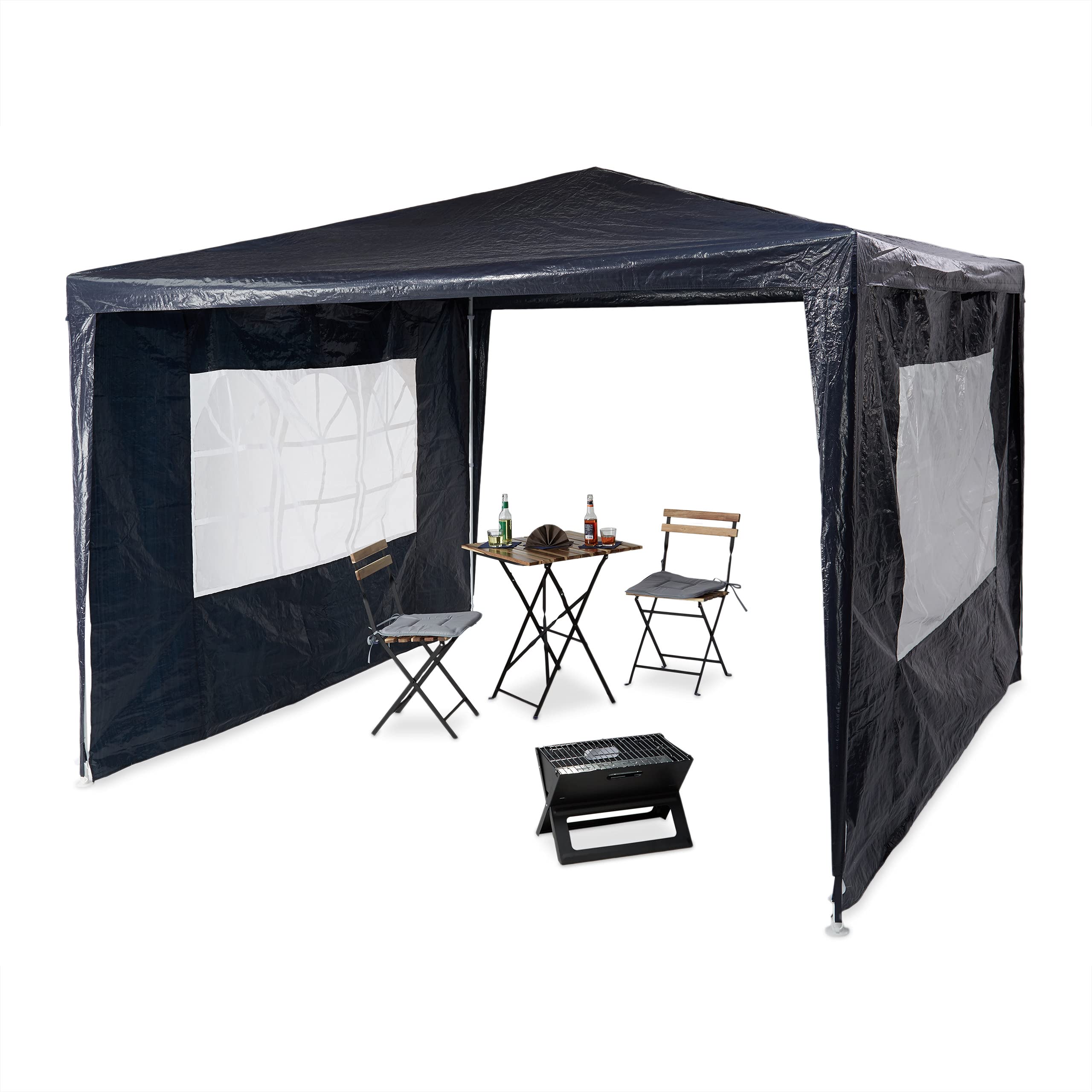 relaxdays-pavillon-3x3-m-blau-partyzelt-300-x-300-x-250-cm-mit-2-seitenw-nden image 1