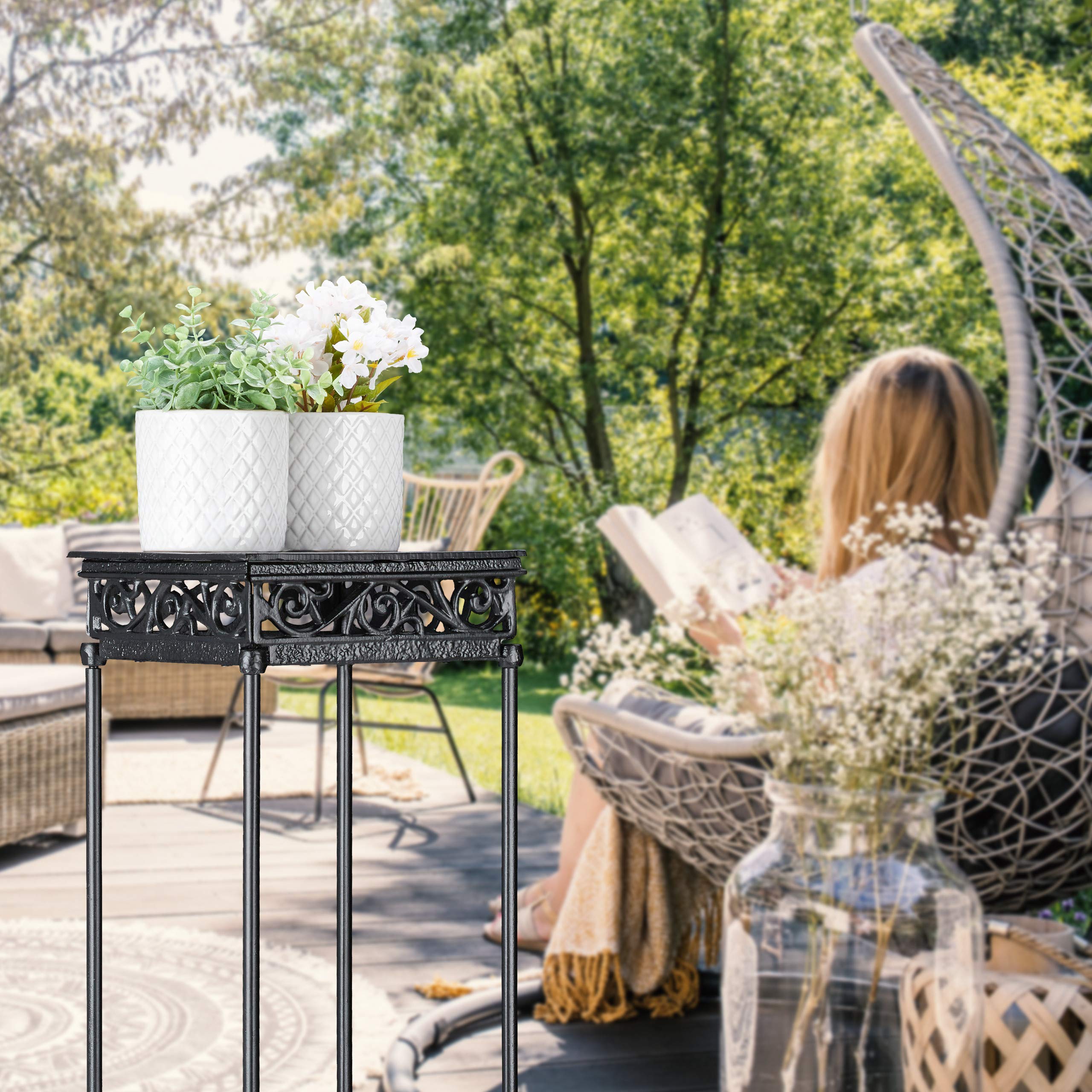 relaxdays-blumenhocker-gusseisen-73x24x24-cm-braun image 5