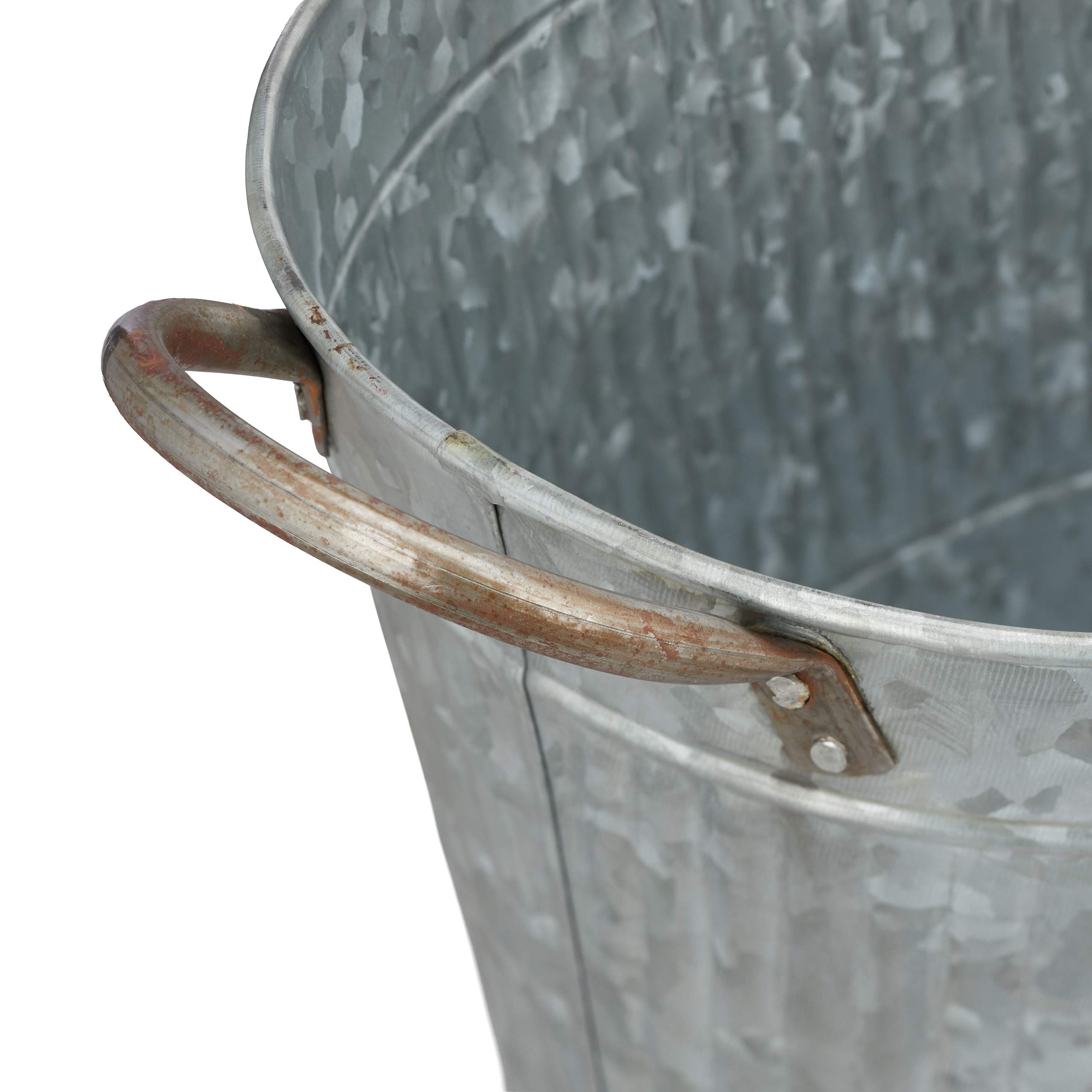 relaxdays-metallwanne-3er-set-oval-zink-optik-12-18-22-liter image 6