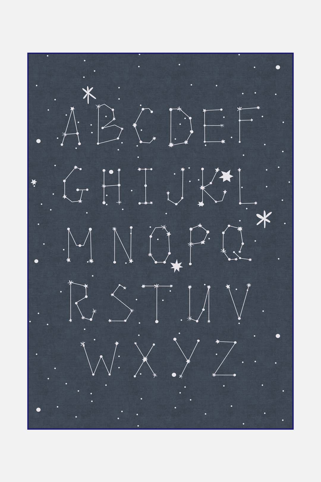 teppana-stern-alphabet-teppich-waschbar-kinder-blau image 1