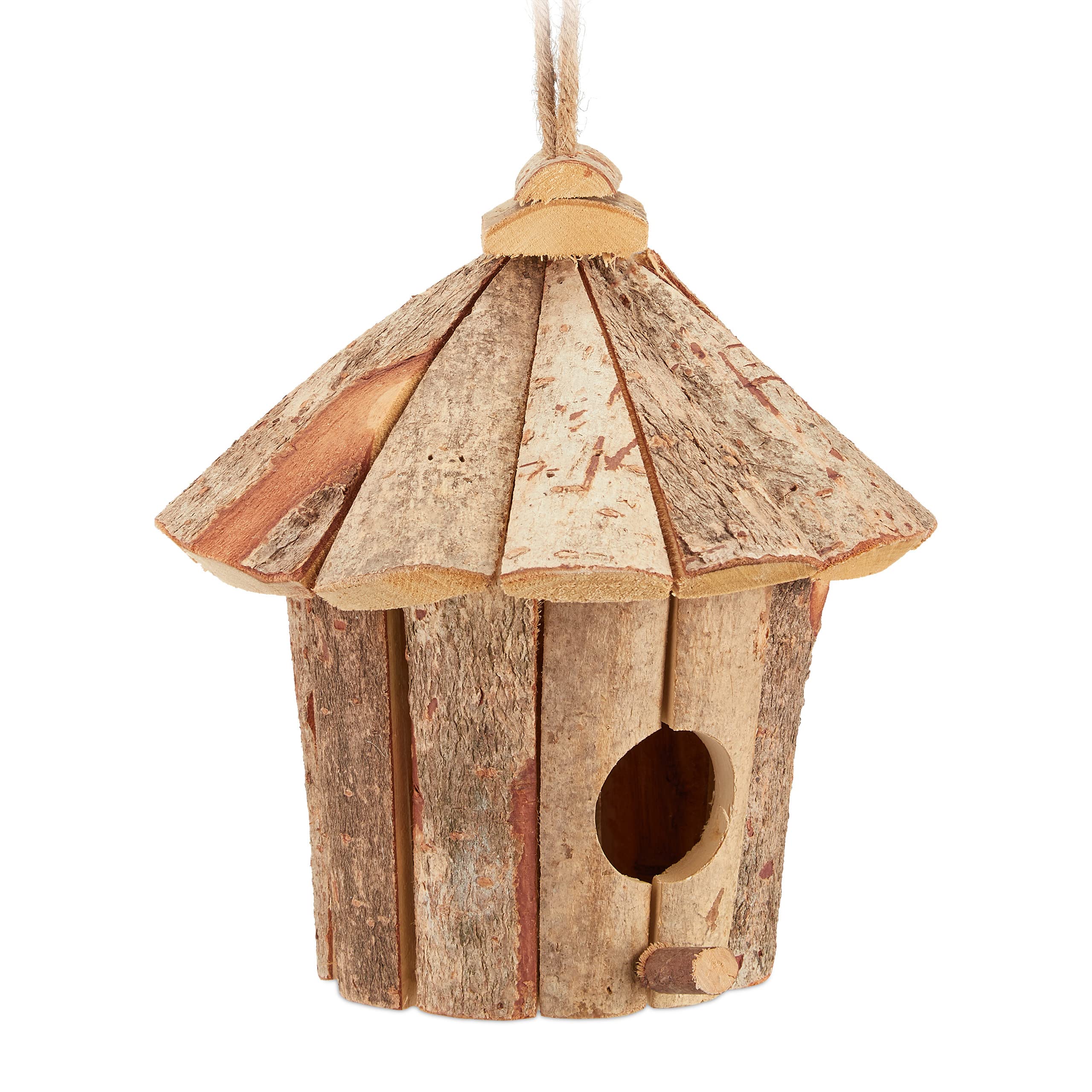 relaxdays-deko-vogelhaus-holz-natur-zum-aufh-ngen-mini-h-uschen-22x22x22-cm image 1