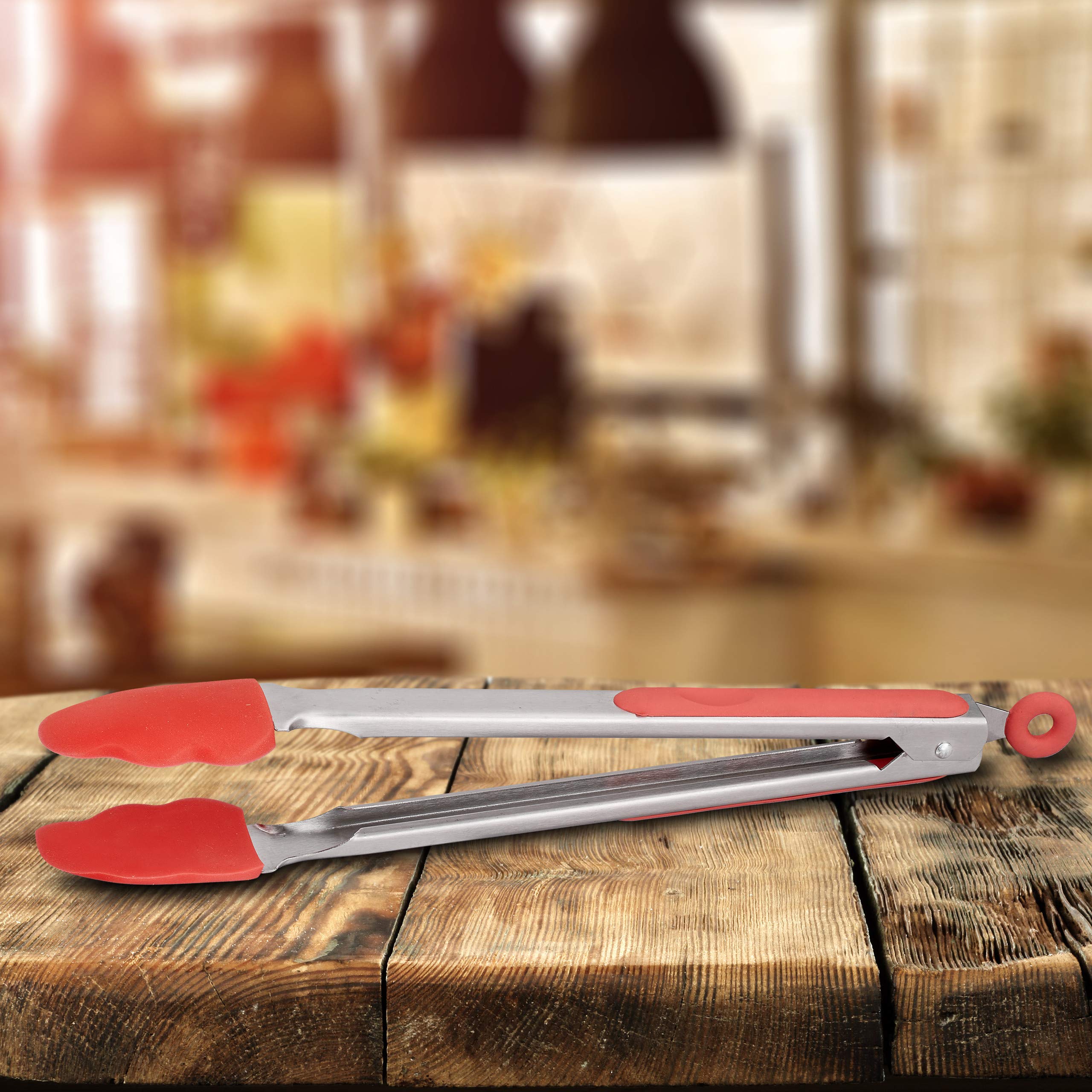 relaxdays-grillzange-2er-set-27-34-cm-rot-silikon-edelstahl image 2