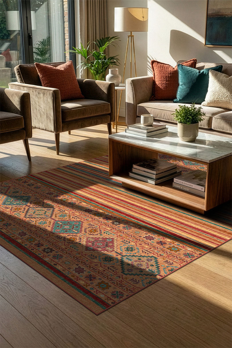 teppana-samira-safran-teppich-waschbarer-boho-teppich image 4