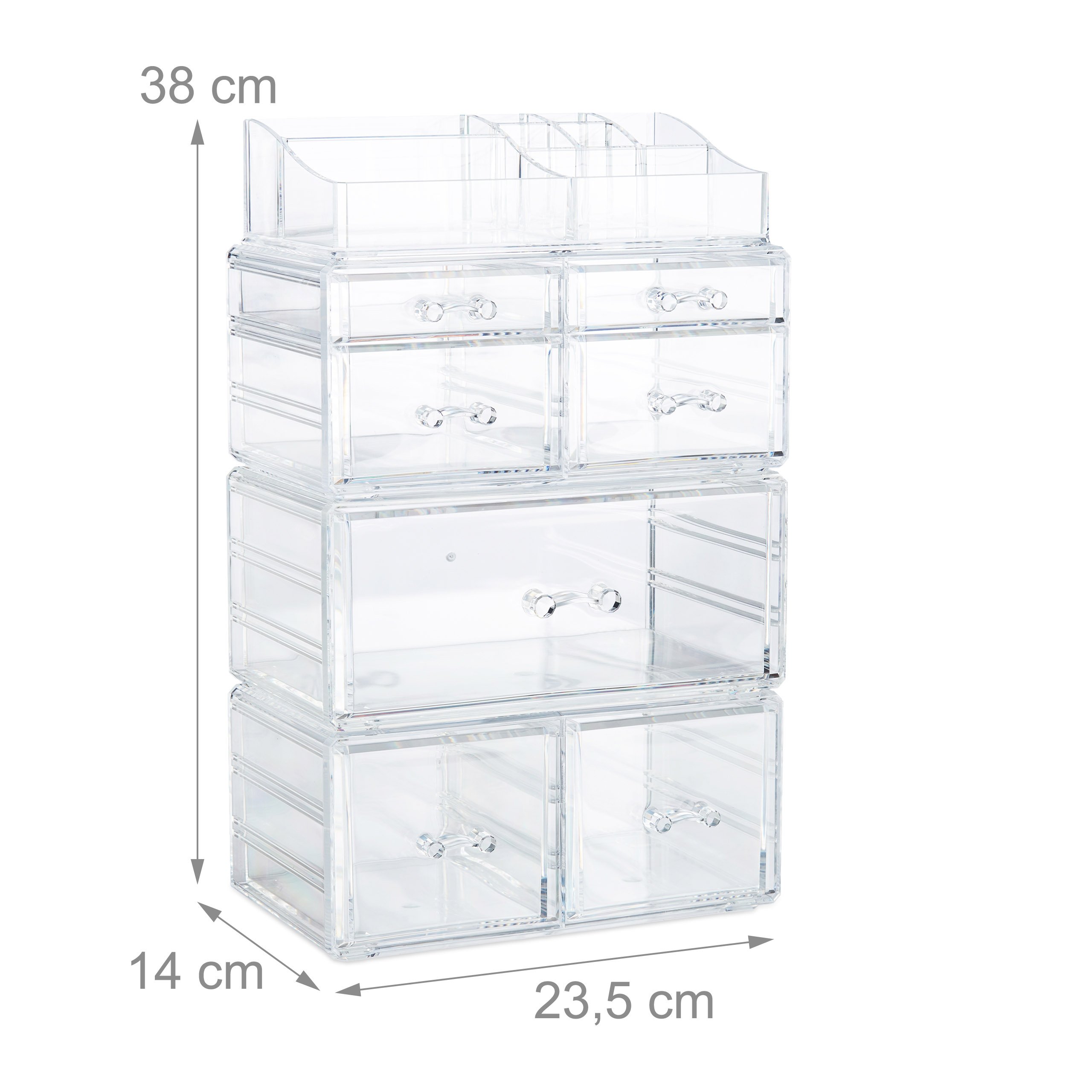 relaxdays-make-up-organizer-acryl-xxl-38-x-23-5-x-14-cm-transparent image 3