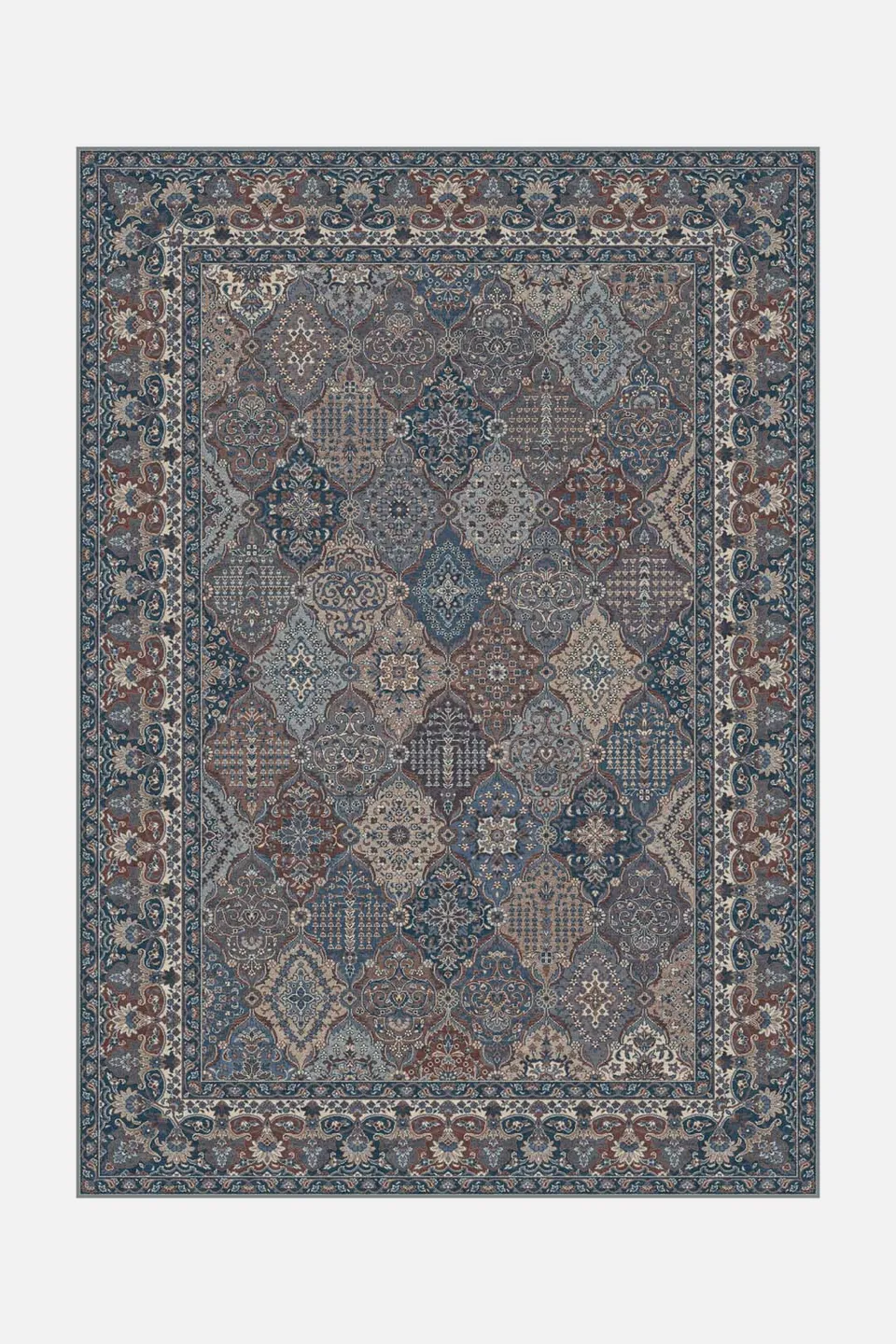 teppana-leja-petrol-teppich-waschbarer-indoor-teppich-blau-gr-n-klassisch image 1