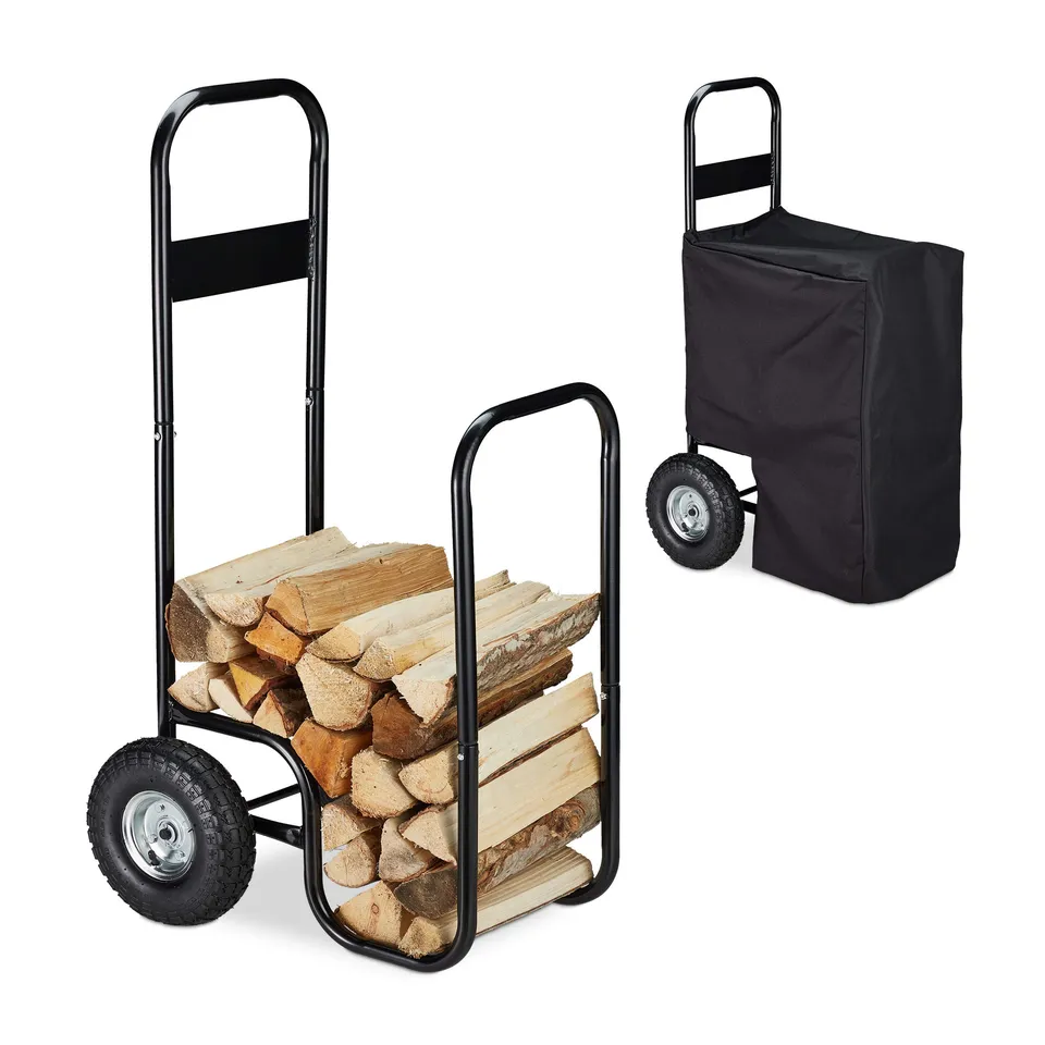 relaxdays-kaminholzwagen-metall-schwarz-109-x-58-x-51-cm-60-kg-mit-plane image 1