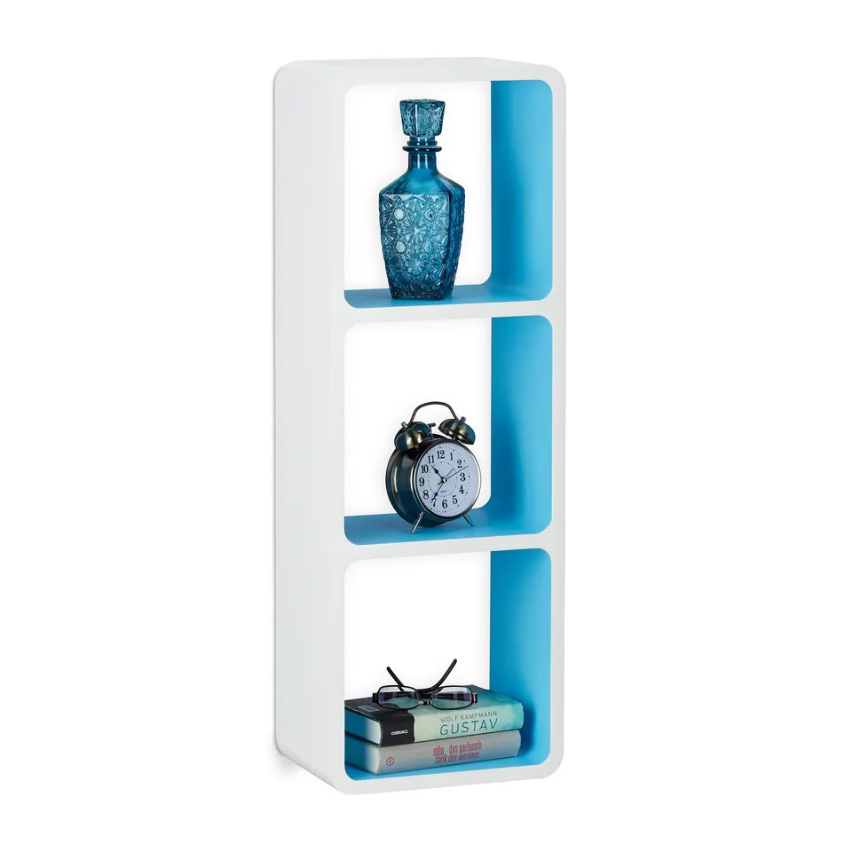 relaxdays-wandregal-mit-3-f-chern-cube-wei-blau-90x30-cm image 1