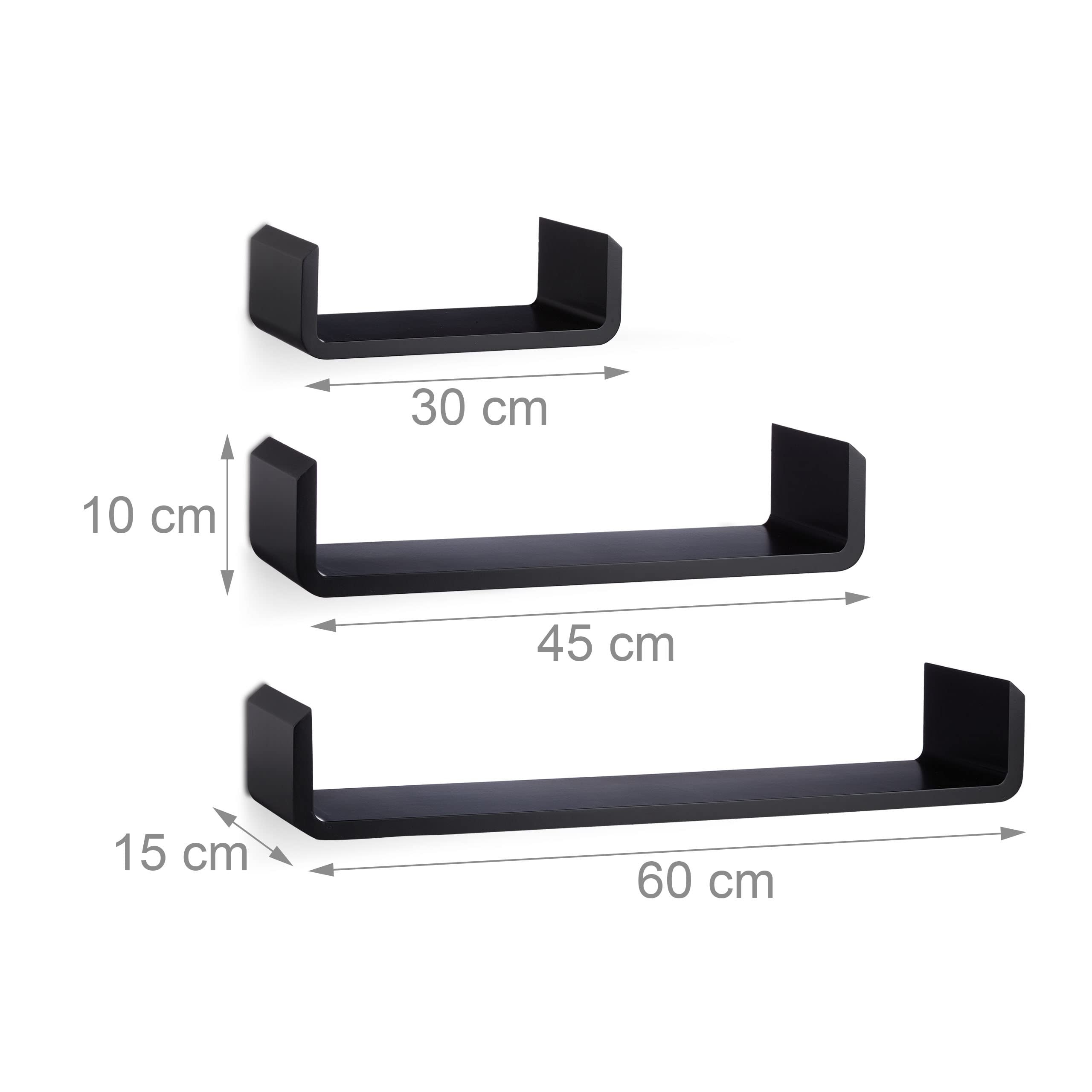 relaxdays-regalbrett-3er-set-u-form-mdf-schwarz-30-45-60cm image 3