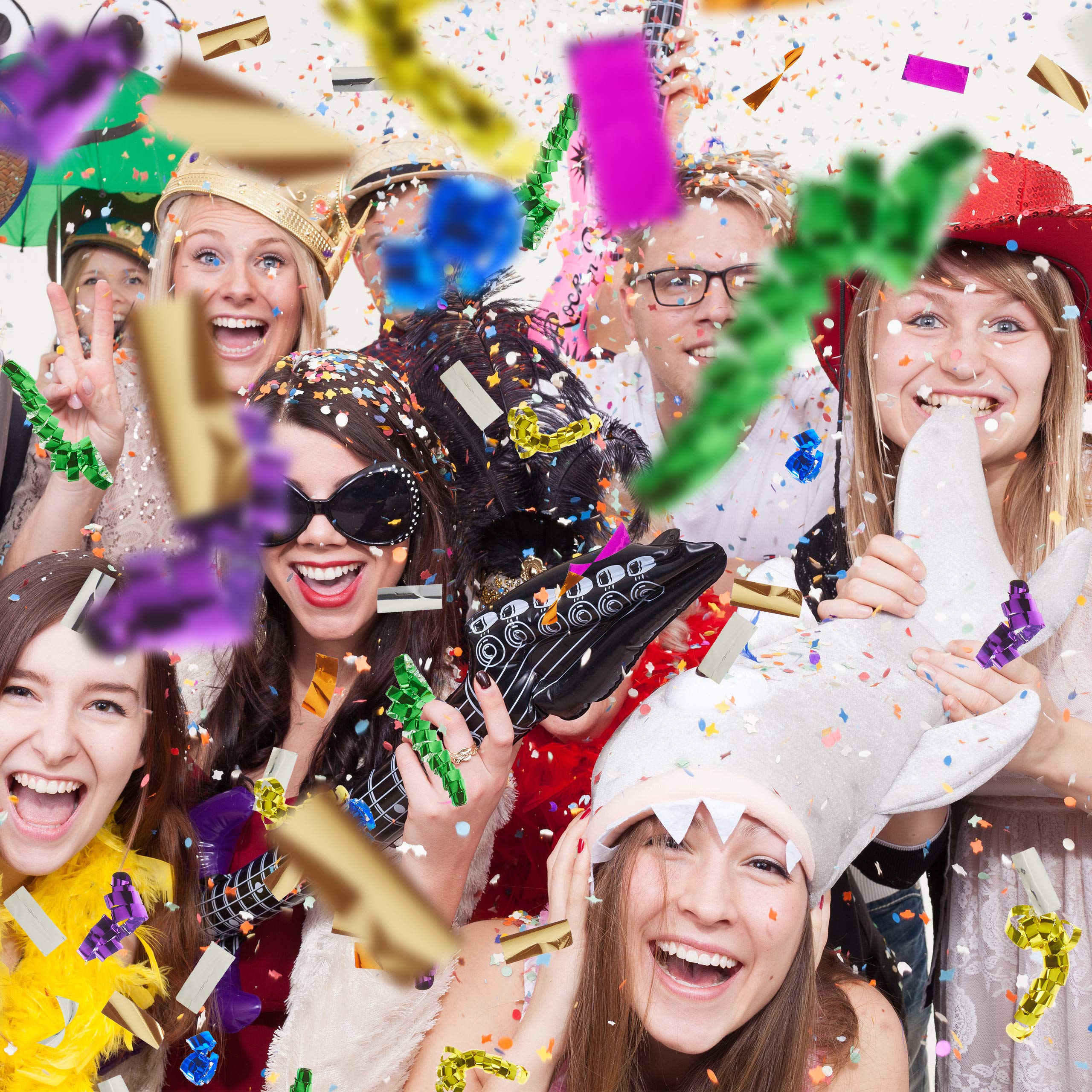 relaxdays-10er-set-party-popper-40-cm-einhornglitter image 2