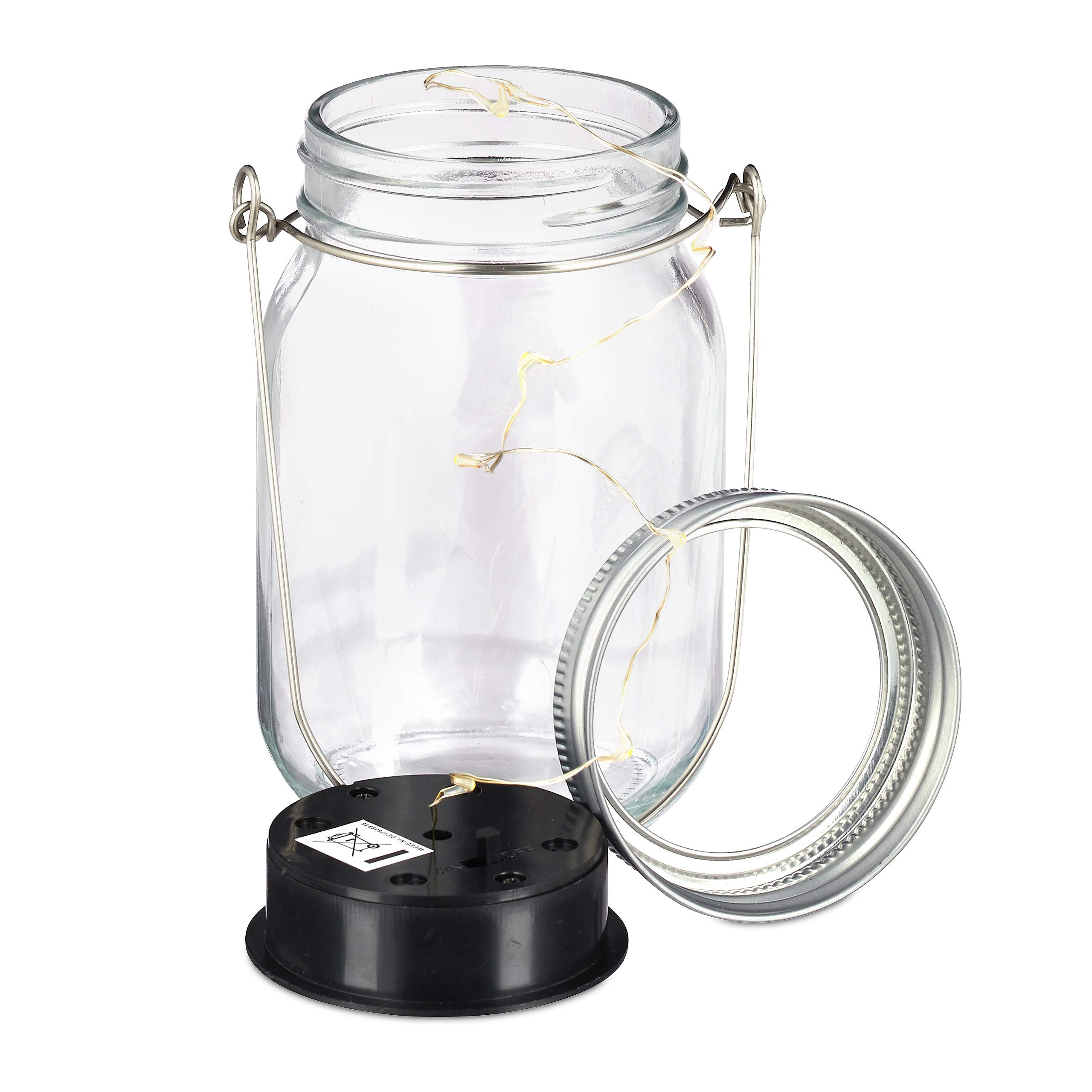 relaxdays-solar-glas-2er-set-je-8-led-einmachglas-transparent image 6