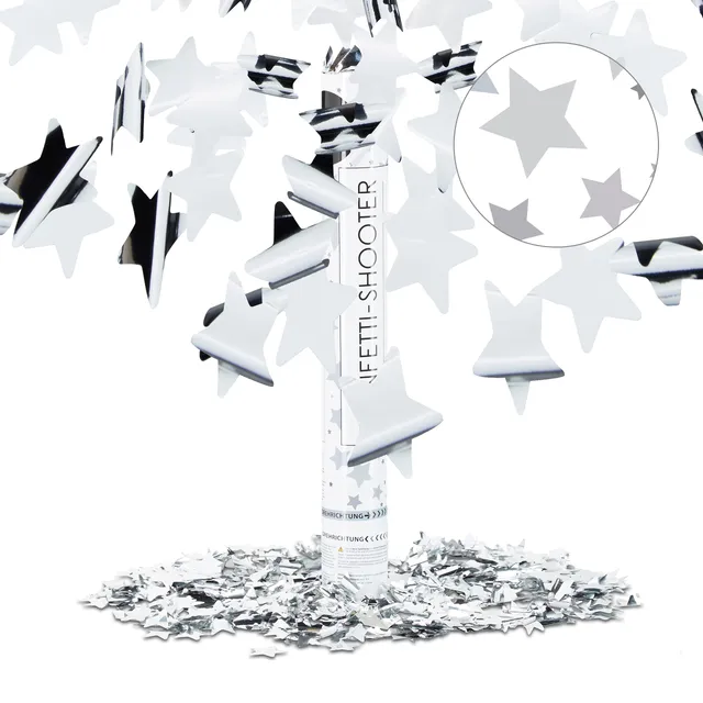 relaxdays-party-popper-silber-40-cm-sternenregen-konfettikanone-bis-8-m image 1