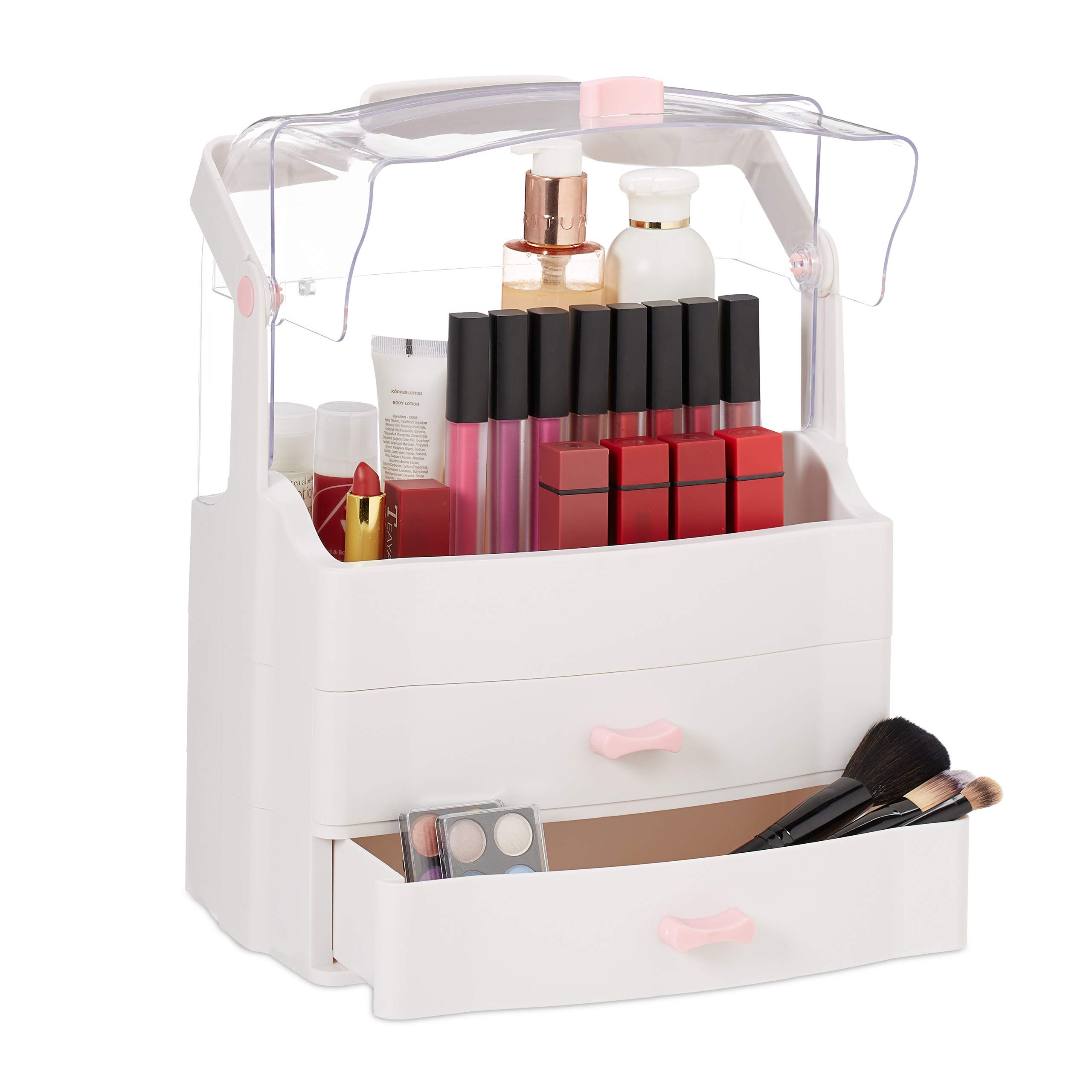 relaxdays-make-up-organizer-mit-2-schubladen-display-box-wei-39x28x18-cm image 1
