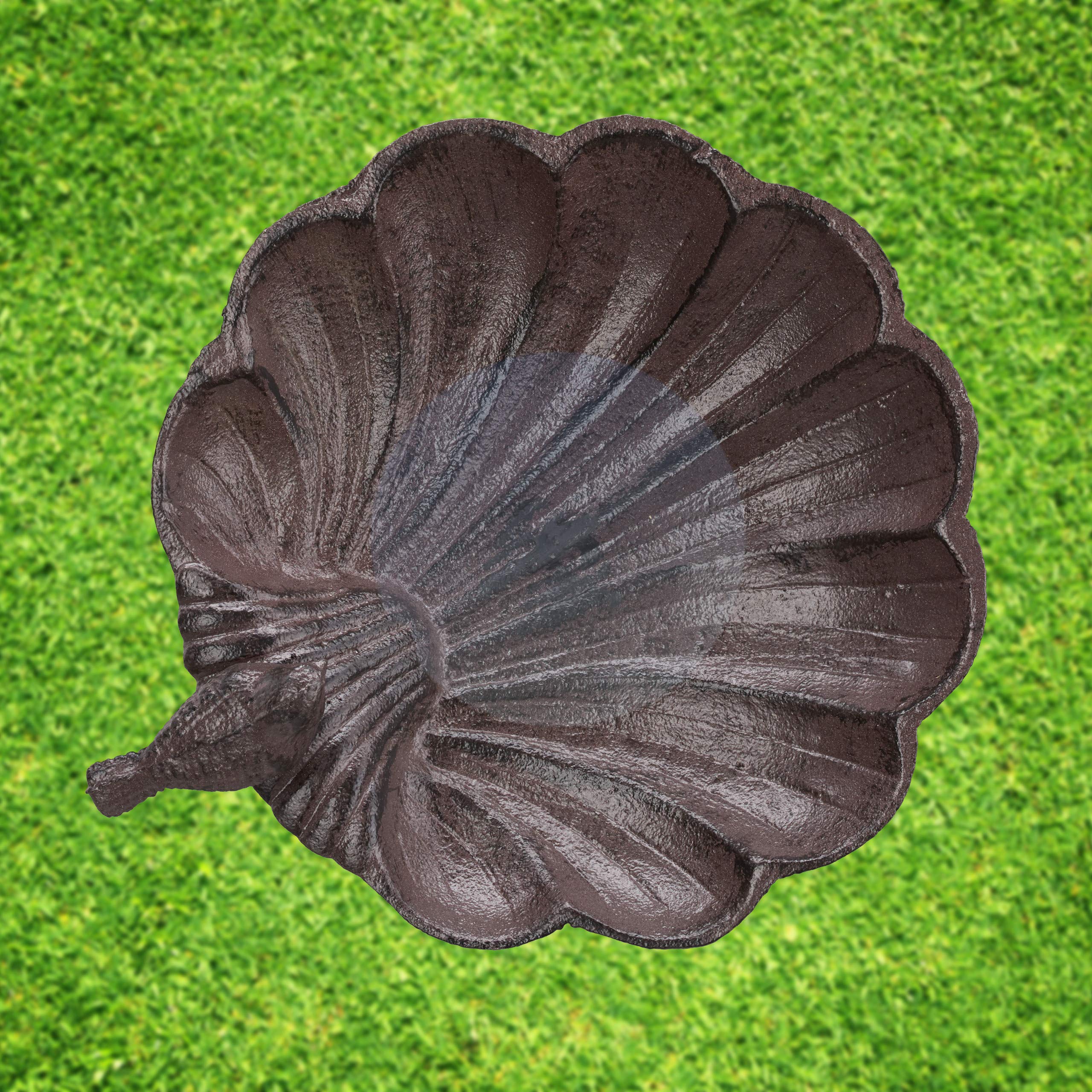 relaxdays-vogeltr-nke-gusseisen-stehend-muschel-24-5-x-22-x-18-cm-braun-bronze image 3