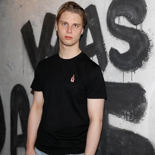 astra-x-fashion-drinks-t-shirt-herren-100-bio-baumwolle-schwarz image 7