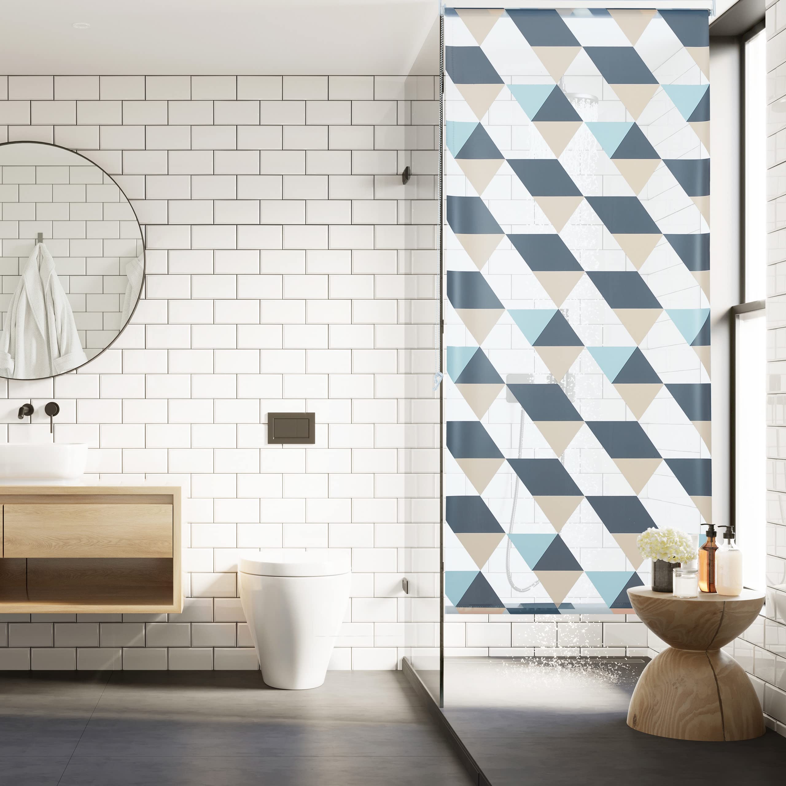 relaxdays-duschrollo-160x240-cm-dreieck-bunt-seilzug image 3