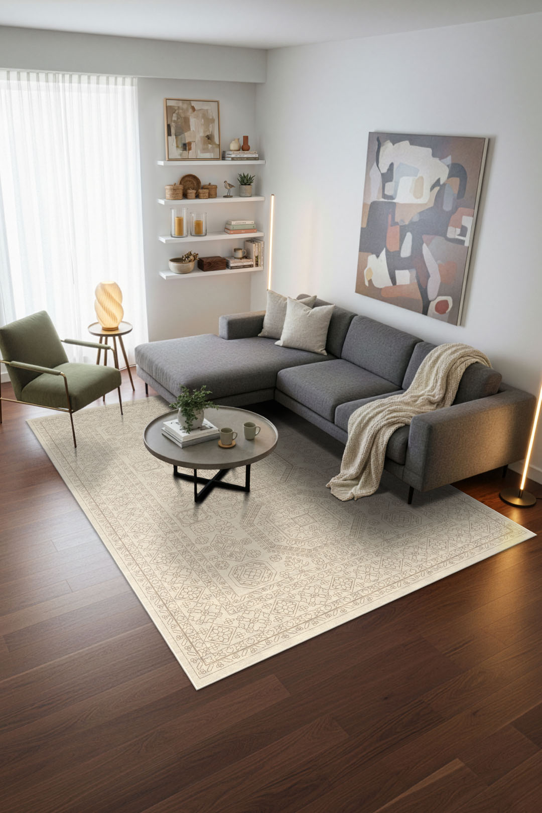 teppana-livia-creme-teppich-waschbarer-indoor-teppich image 4