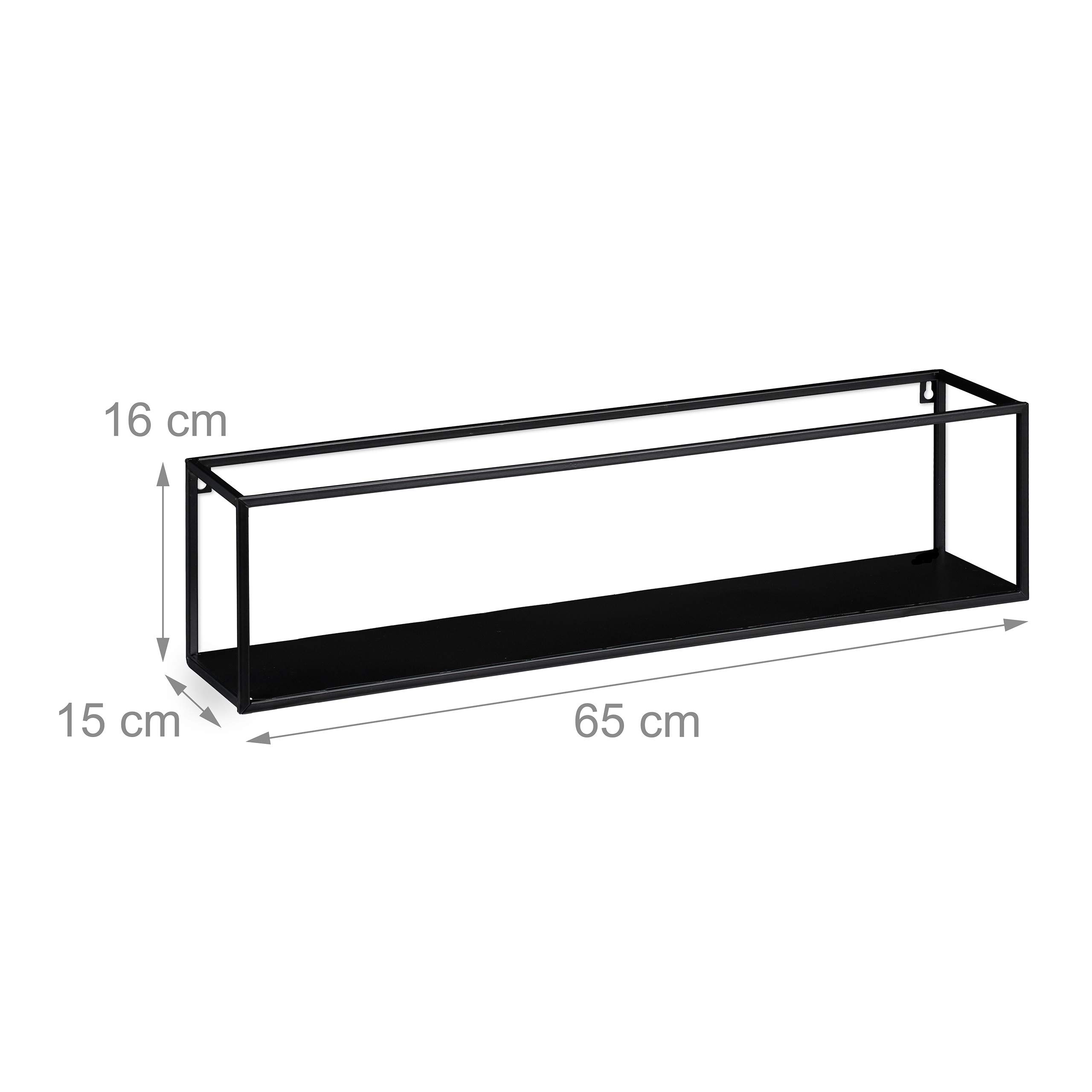 relaxdays-wandregal-metall-schwarz-industrial-16x65x15-cm-5-kg image 3