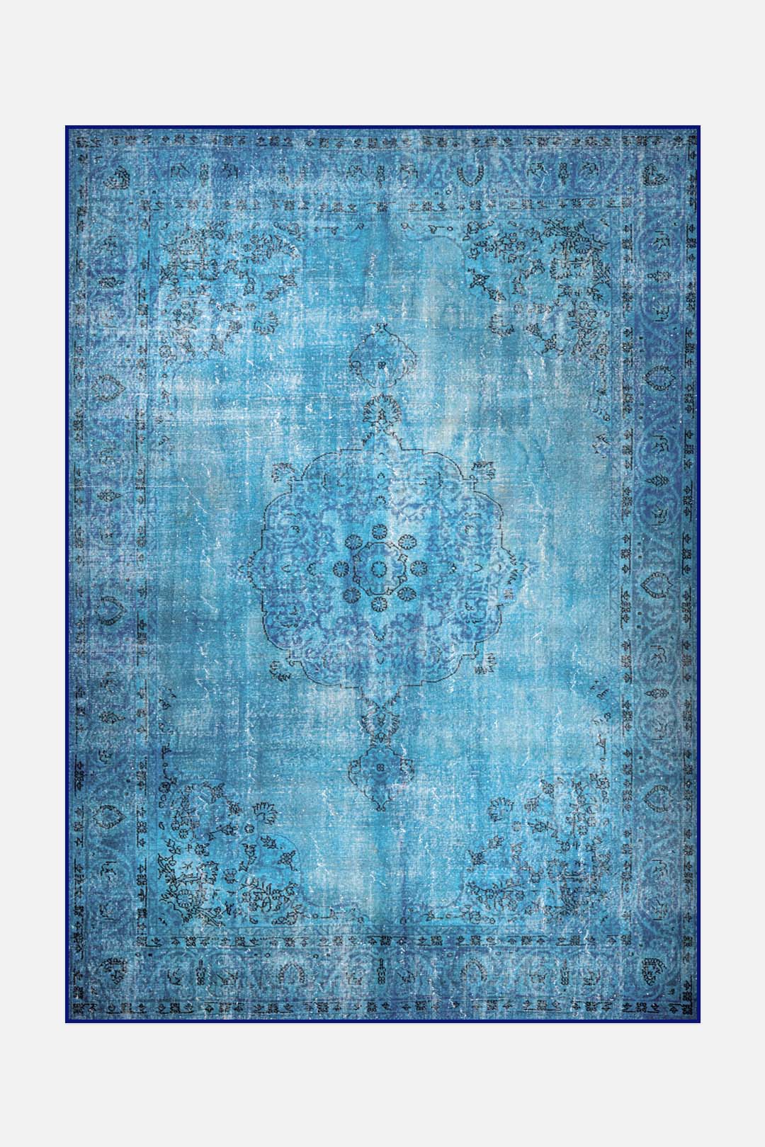 teppana-azurro-vintage-teppich-waschbarer-teppich-blau-gr-n image 1