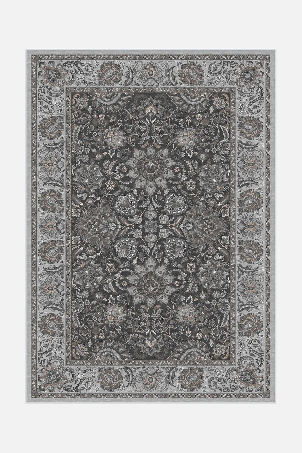 teppana-margot-asche-teppich-waschbarer-indoor-teppich-grau-silber-klassisch image 1