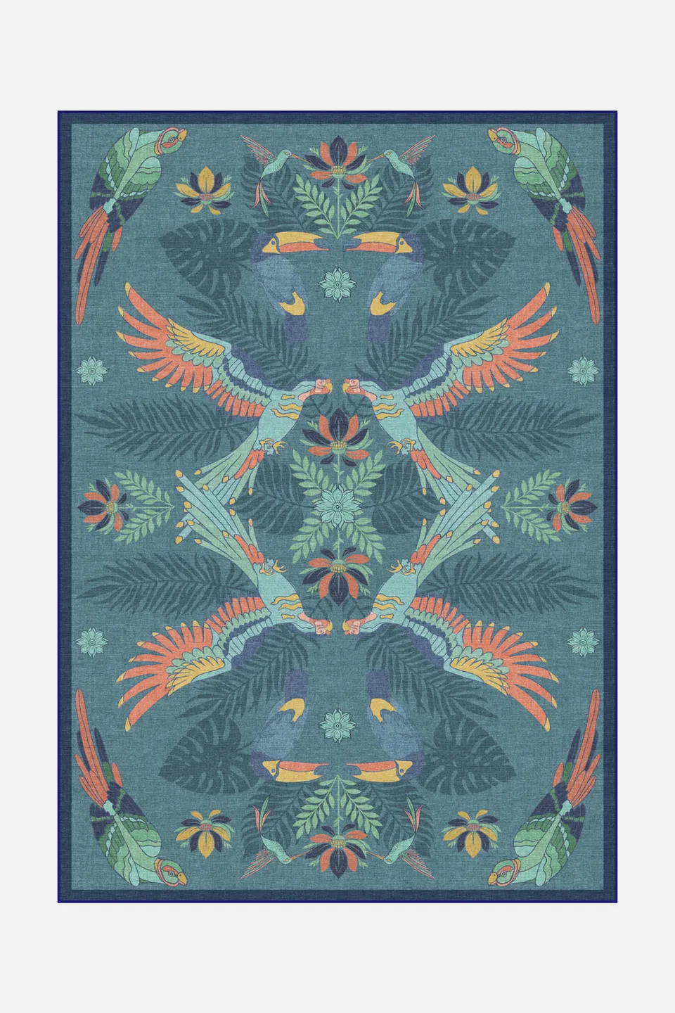 teppana-tropenv-gel-blau-teppich-waschbarer-indoor-teppich image 1