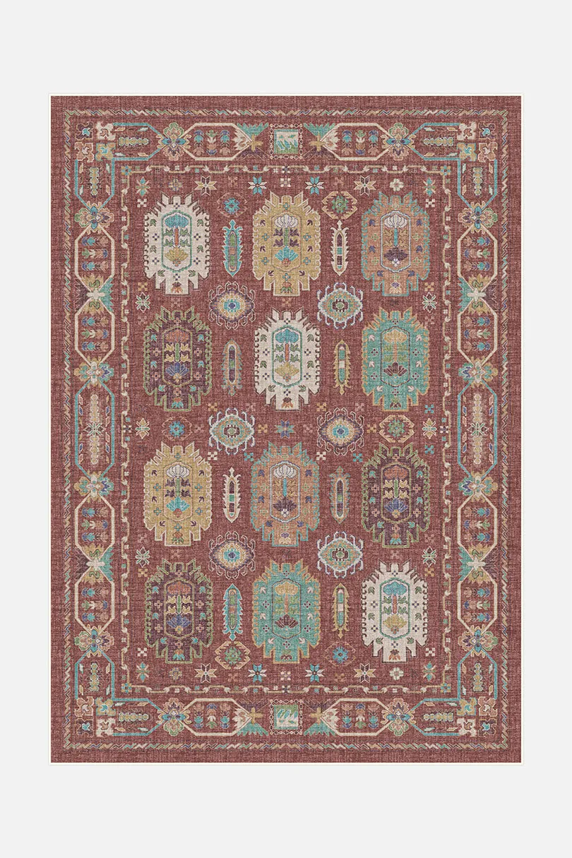 teppana-farah-ziegel-waschbarer-teppich-mehrfarbig image 1