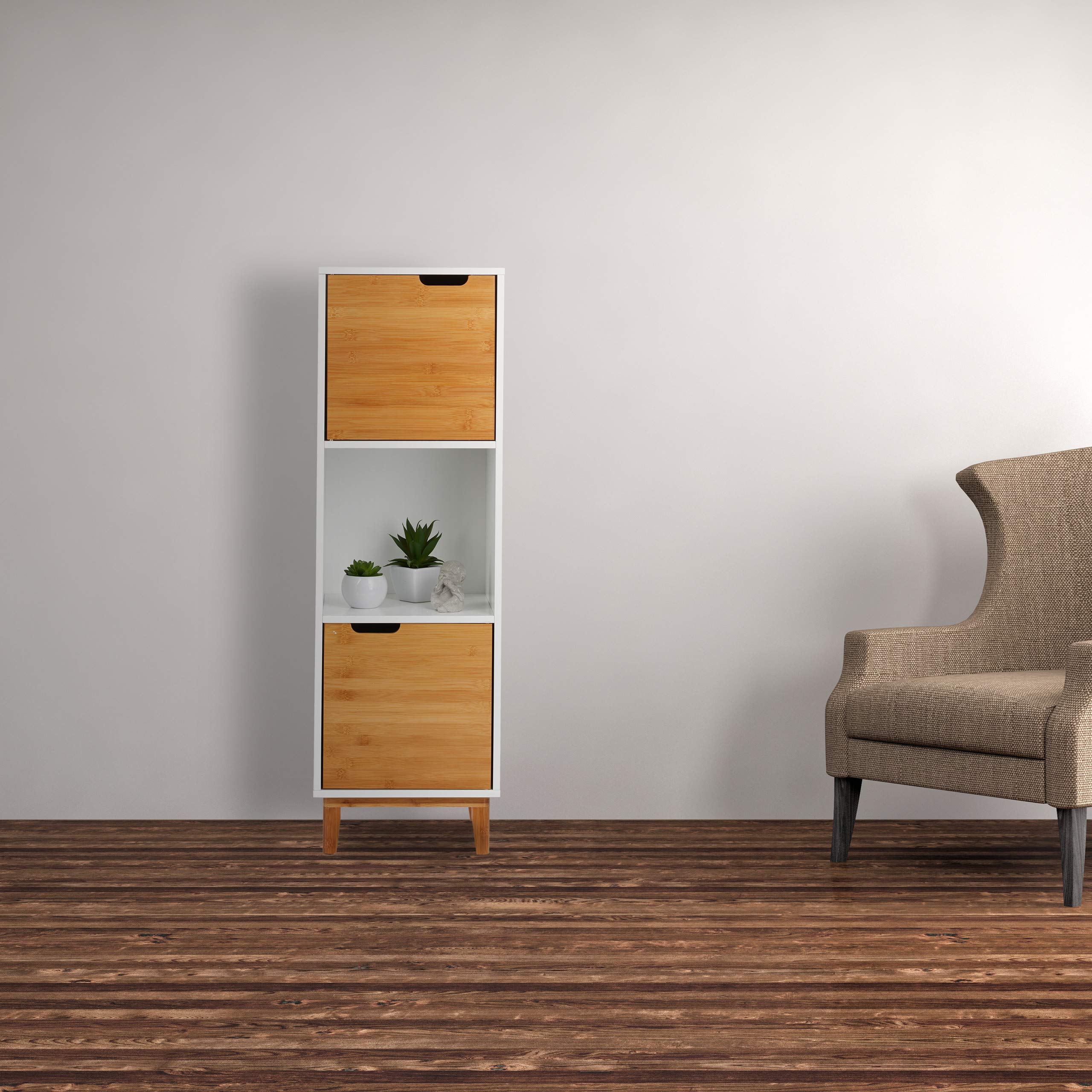relaxdays-standregal-wei-mdf-bambus-mit-t-ren-101-x-32-x-30-cm-3-ablagen image 4