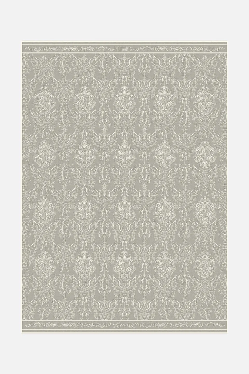 teppana-harry-potter-damast-taupe-teppich-waschbarer-kinder-teppich-beige-grau image 1