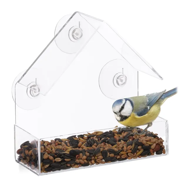 relaxdays-fenster-vogelfutterhaus-transparent-mit-3-saugn-pfen-acrylglas image 1