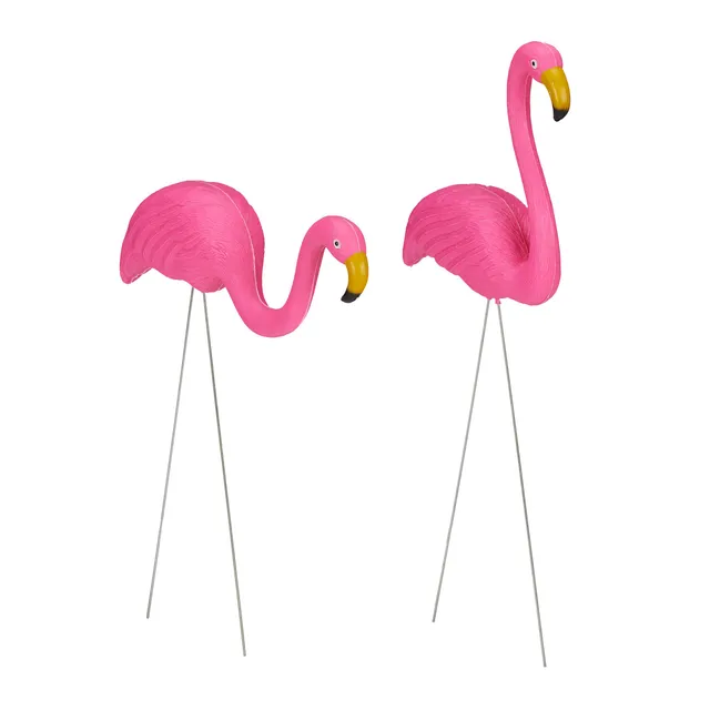 relaxdays-flamingo-figur-2er-set-pink-kunststoff-metall-70-cm-und-57-cm image 1