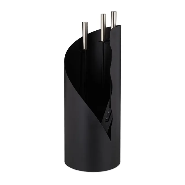 relaxdays-kaminbesteck-modern-4-teilige-kamingarnitur-schwarz image 1