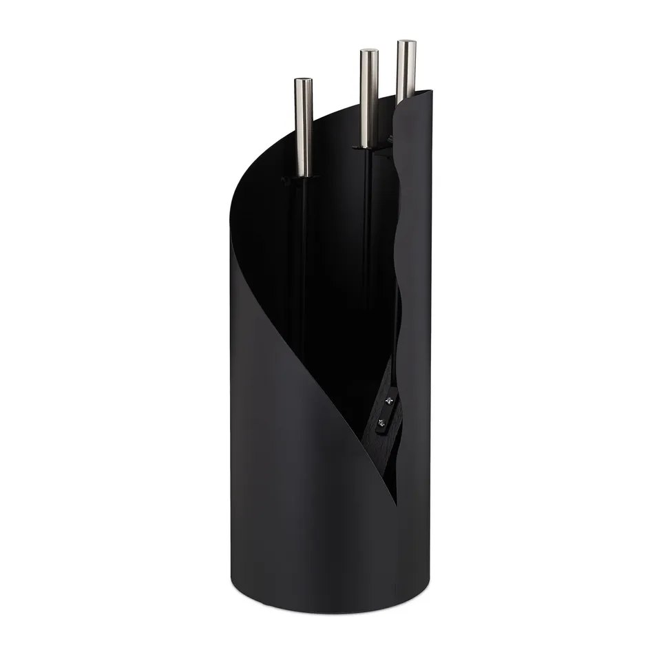 relaxdays-kaminbesteck-modern-4-teilige-kamingarnitur-schwarz image 1