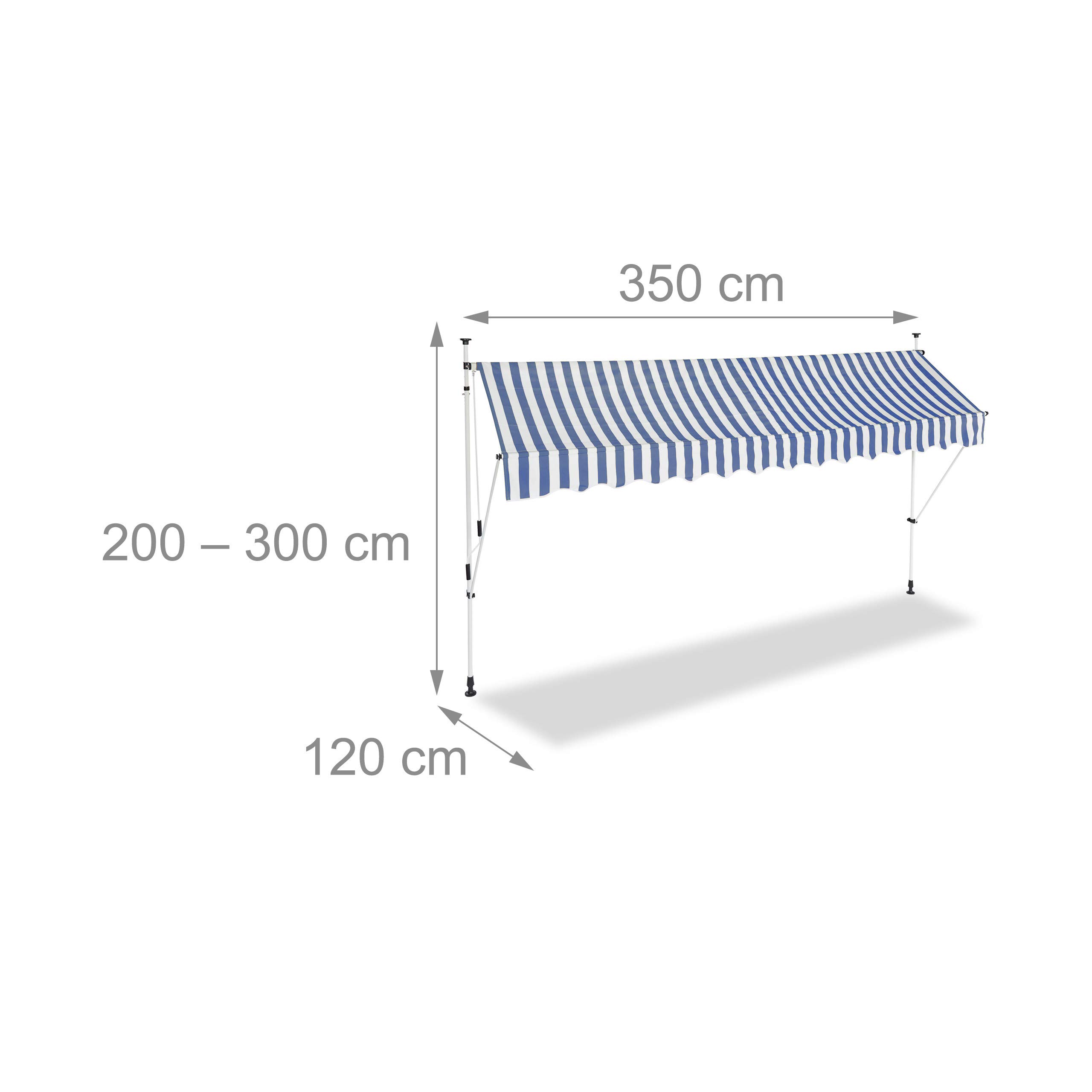 relaxdays-klemmmarkise-350-cm-breit-balkon-sonnenschutz-blau-gestreift-ohne-bohr image 4