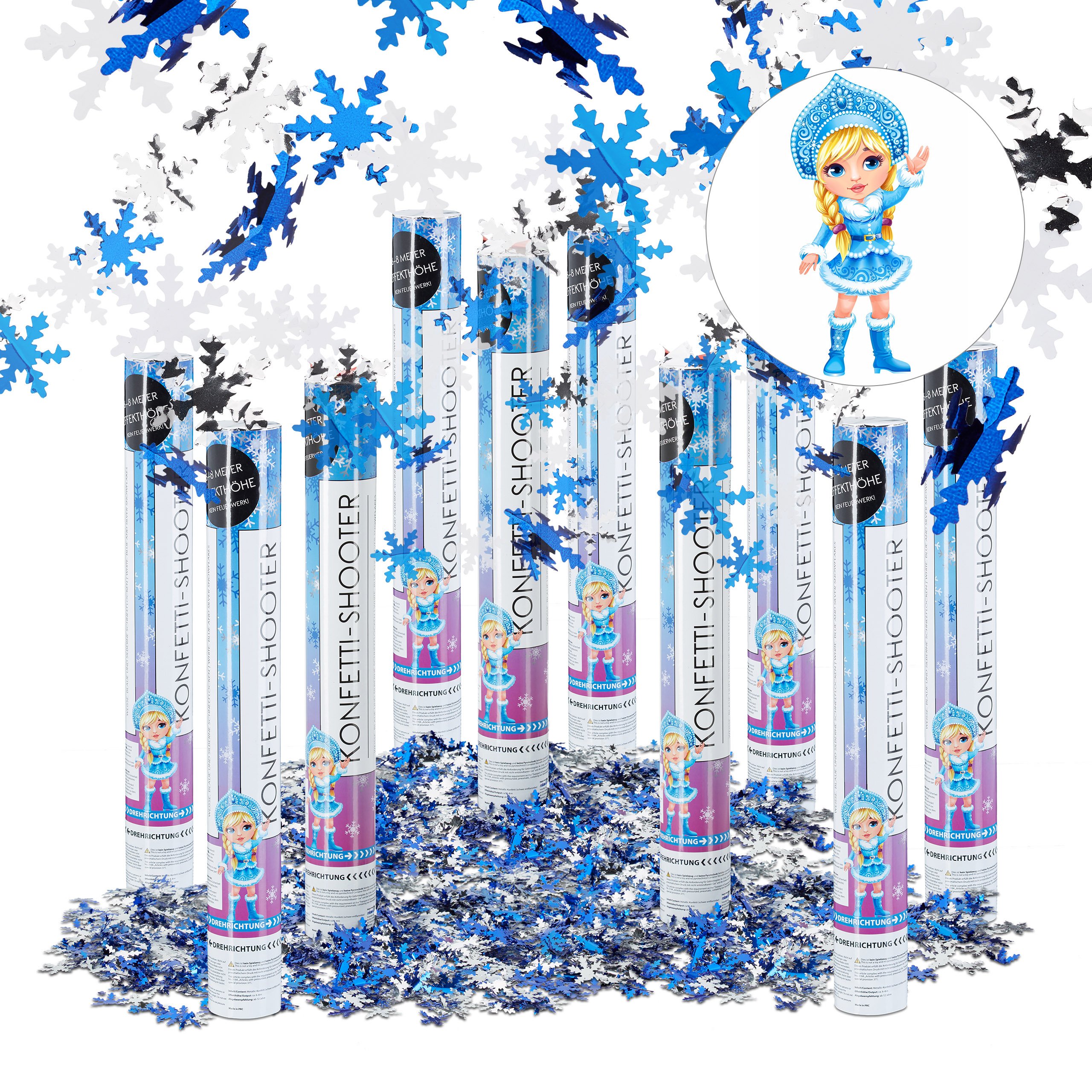 relaxdays-10-x-party-popper-40-cm-konfettikanonen-set-schneeflocken image 1